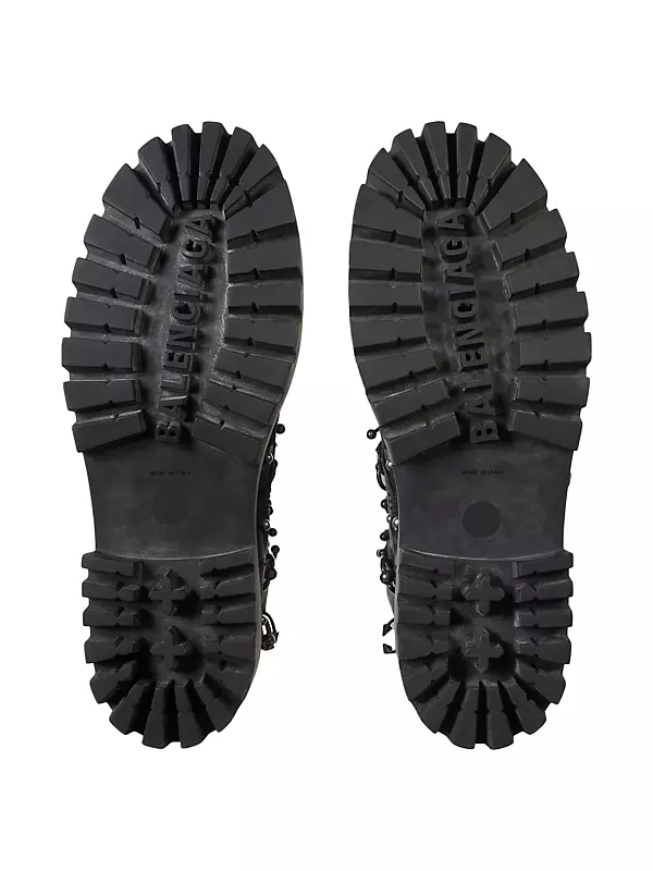 Shop Balenciaga Strike 20mm Boots With Piercings | Saks Shop Balenciaga Strike 20mm Boots With Piercings | Saks
