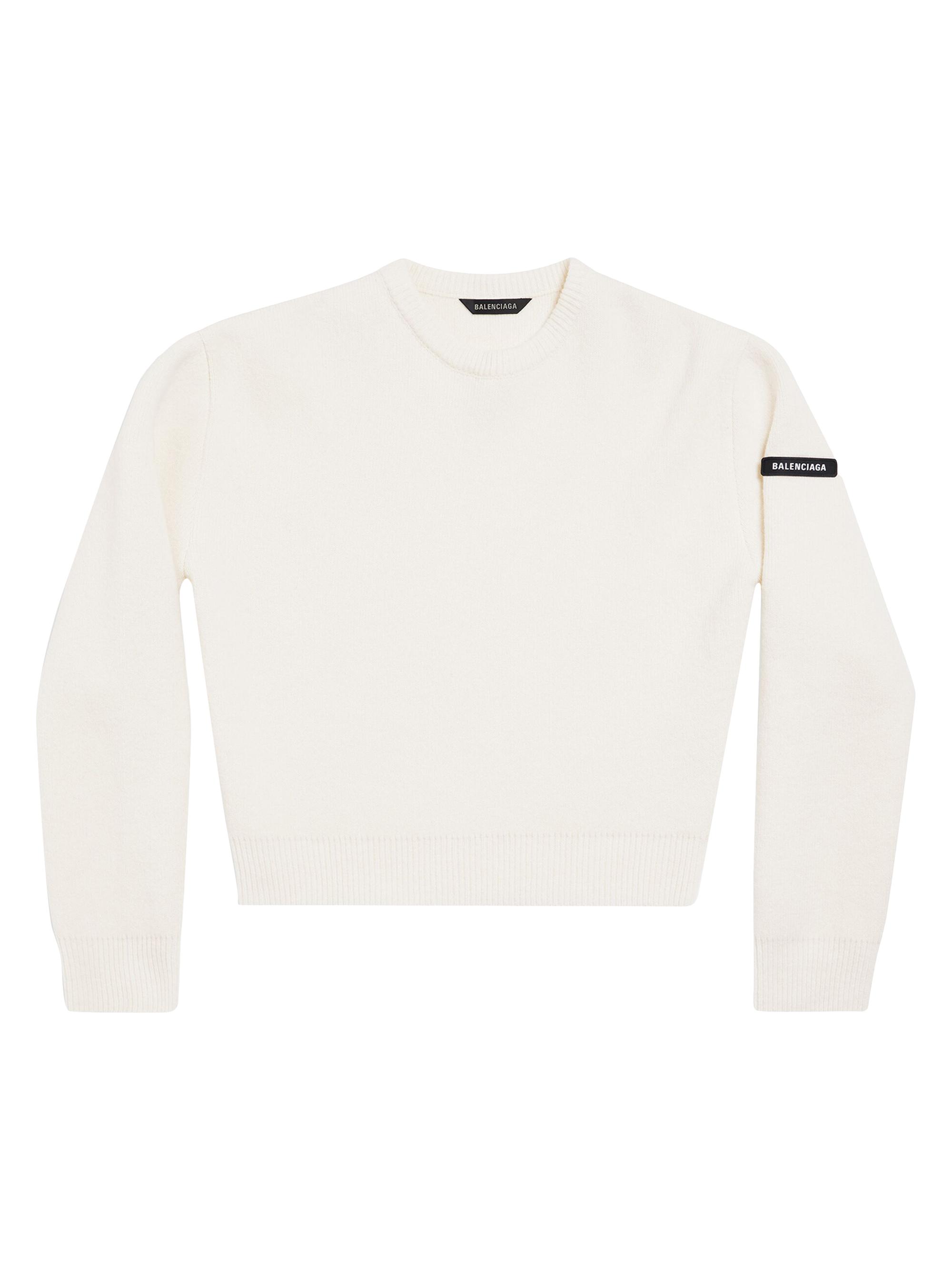 Balenciaga Women's Cropped Sweater - White