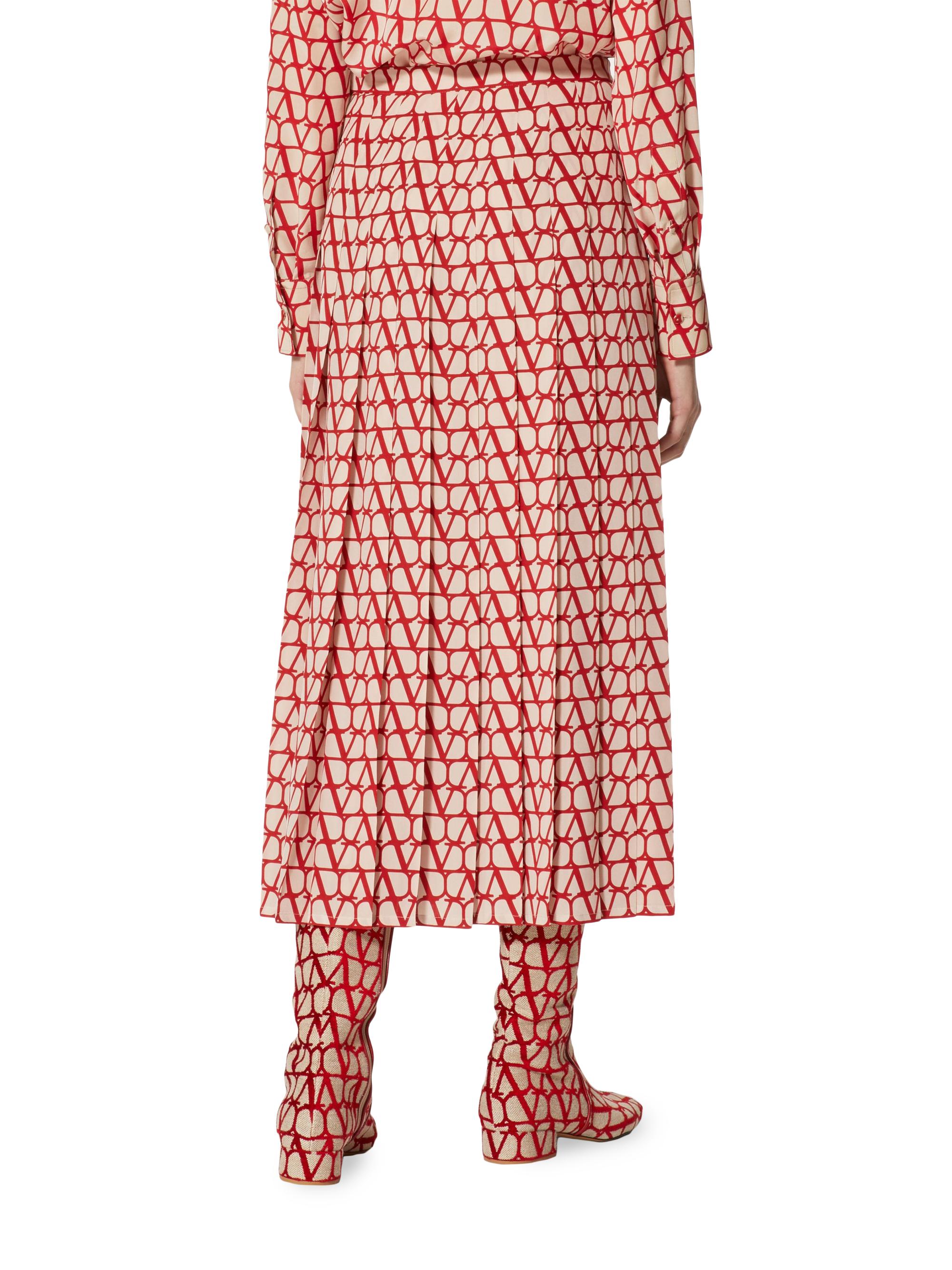 Valentino Garavani V-Logo Print Midi Skirt | Saks Fifth Avenue