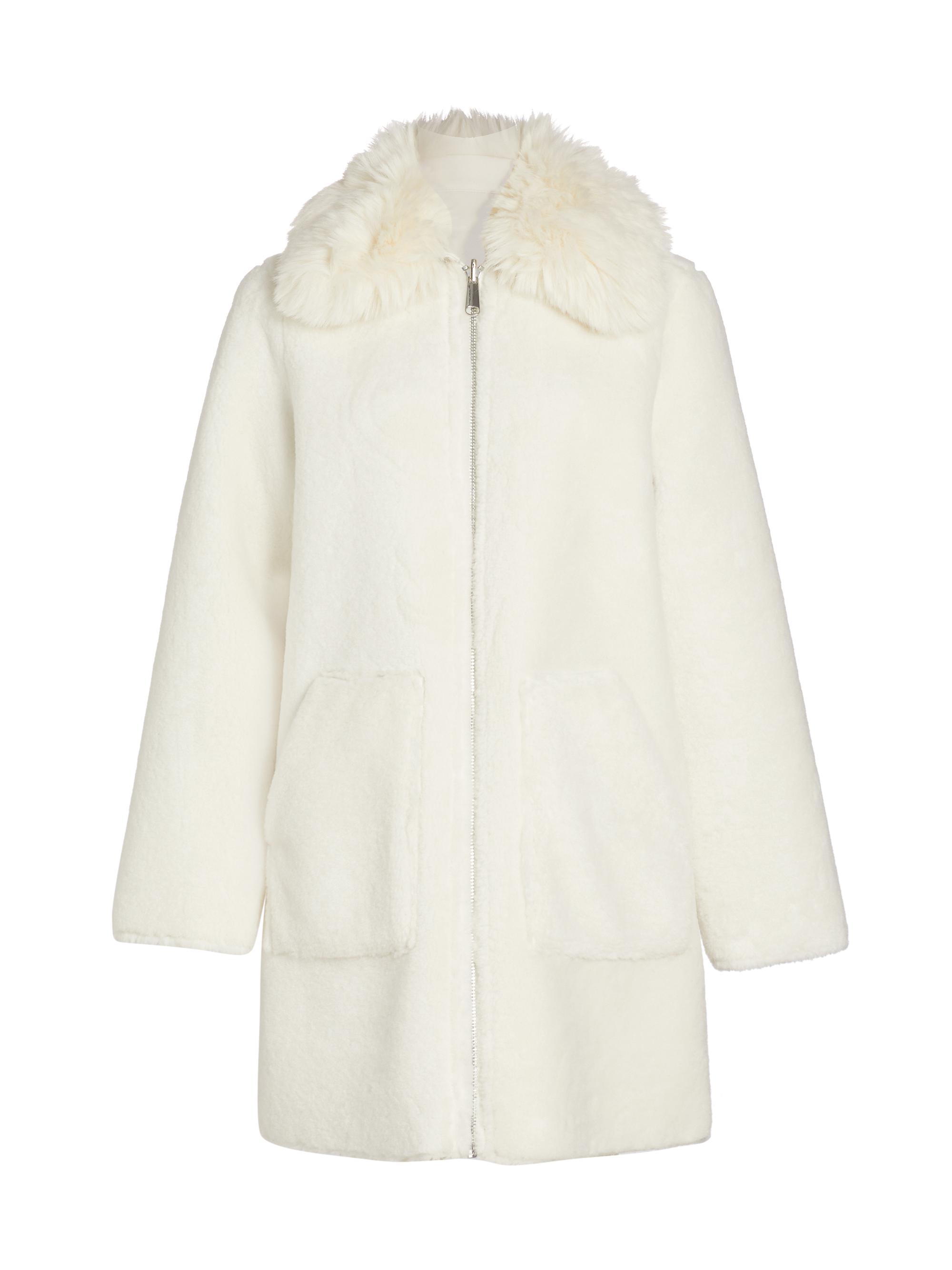 Mercer Collective Women's Alison Reversible Sherpa Coat - Vanilla