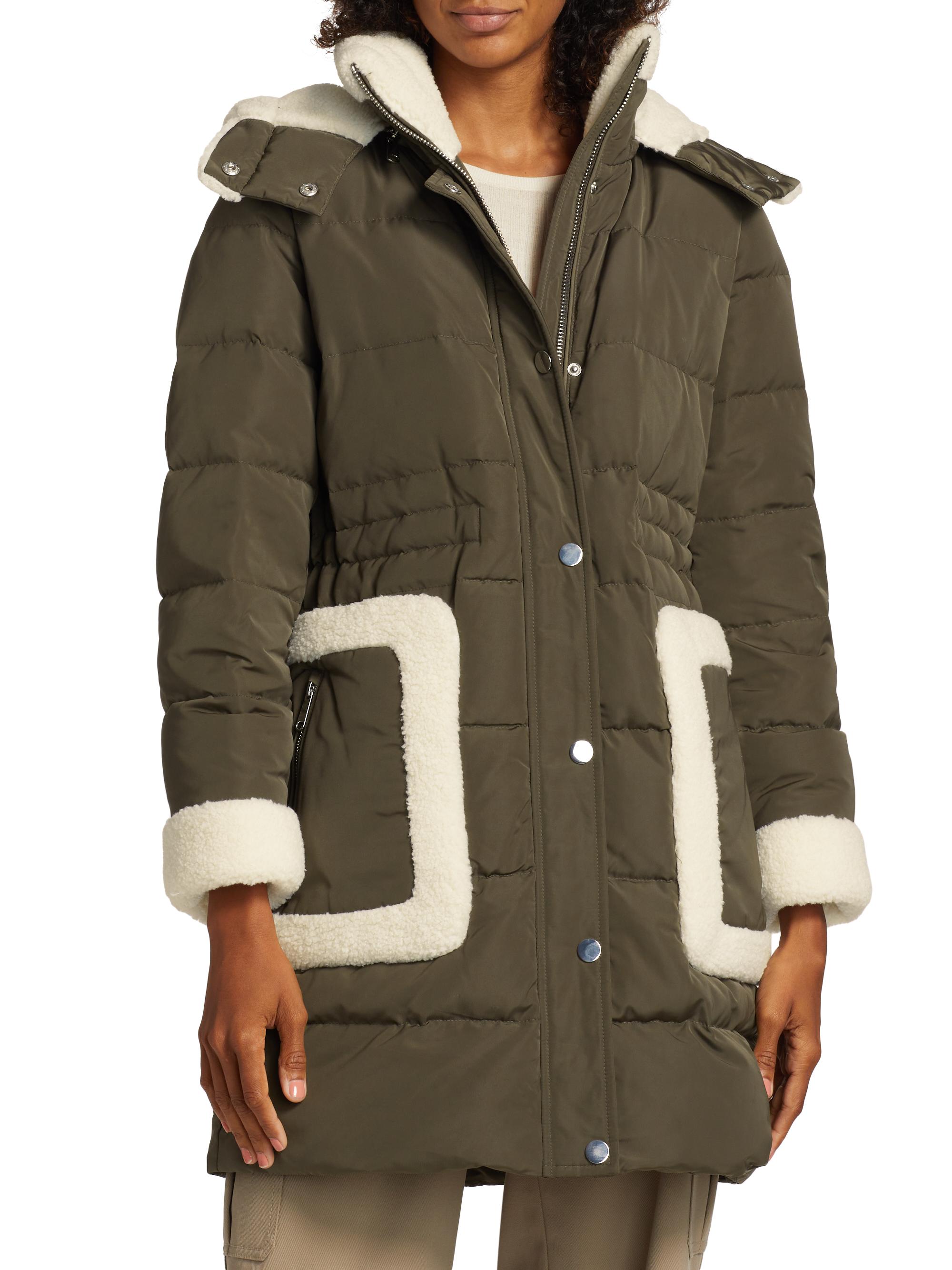 Mercer Collective Liz Sherpa-Trim Puffer | Saks Fifth Avenue