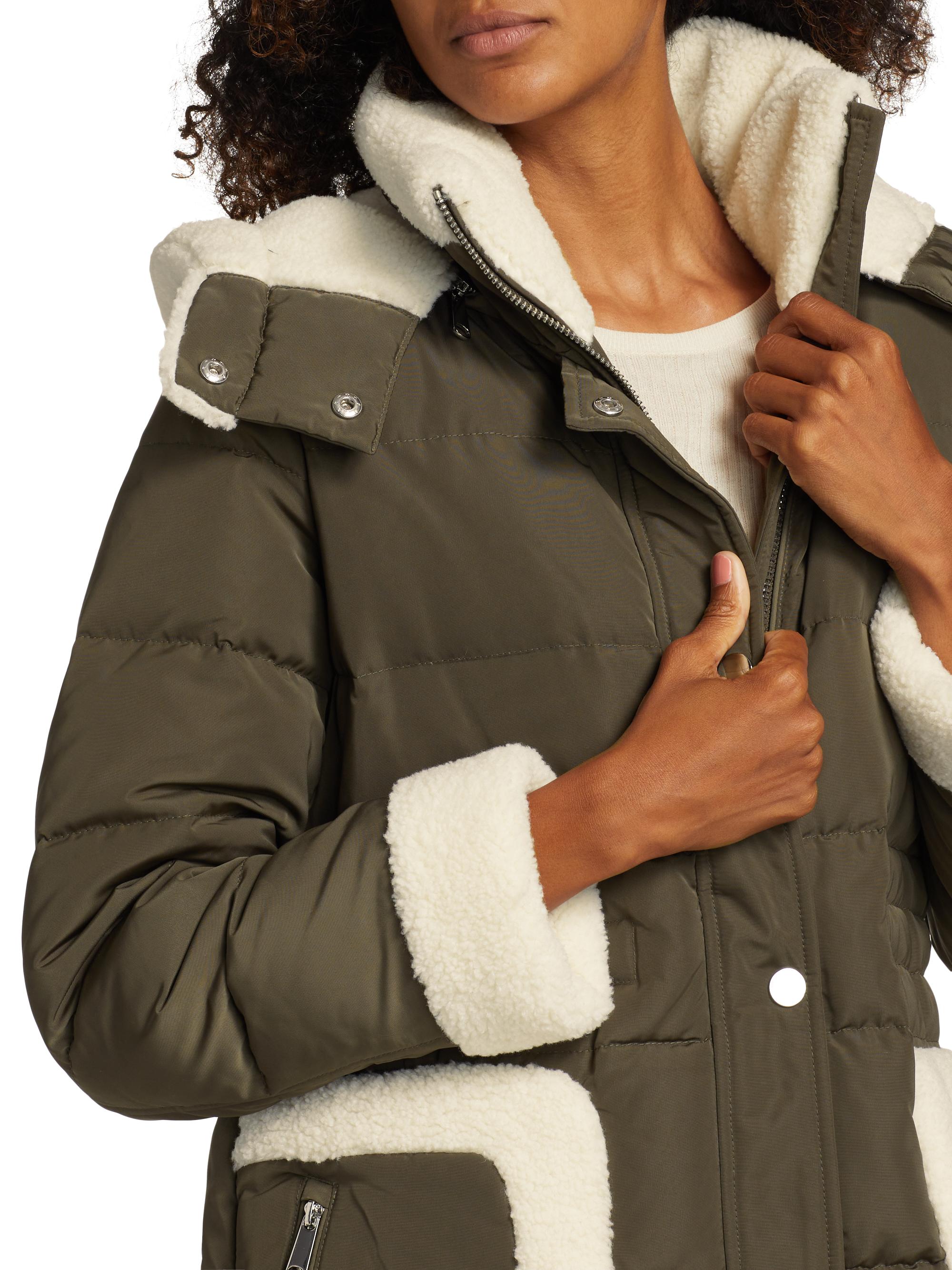 Mercer Collective Liz Sherpa-Trim Puffer | Saks Fifth Avenue