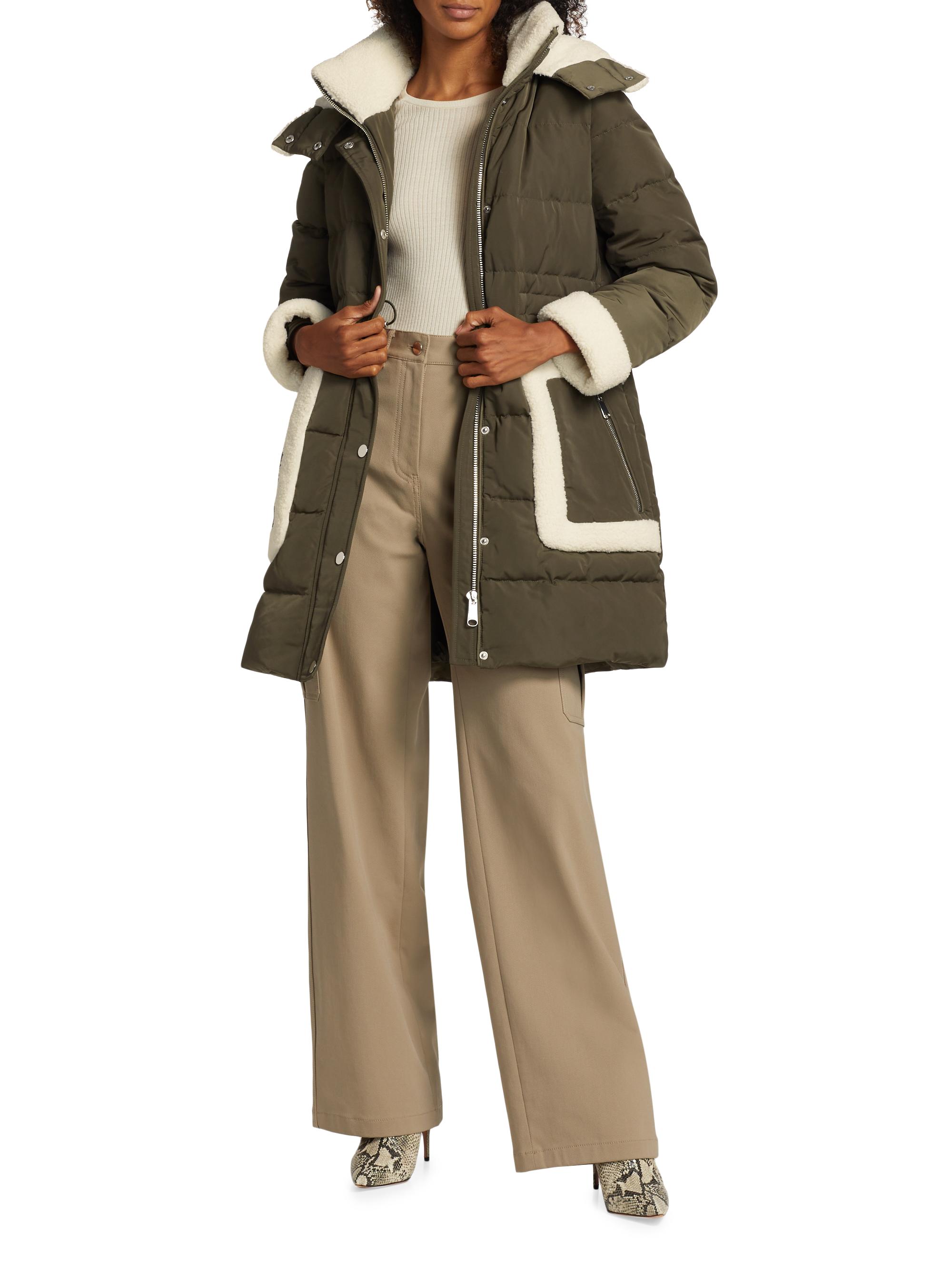 Mercer Collective Liz Sherpa-Trim Puffer | Saks Fifth Avenue