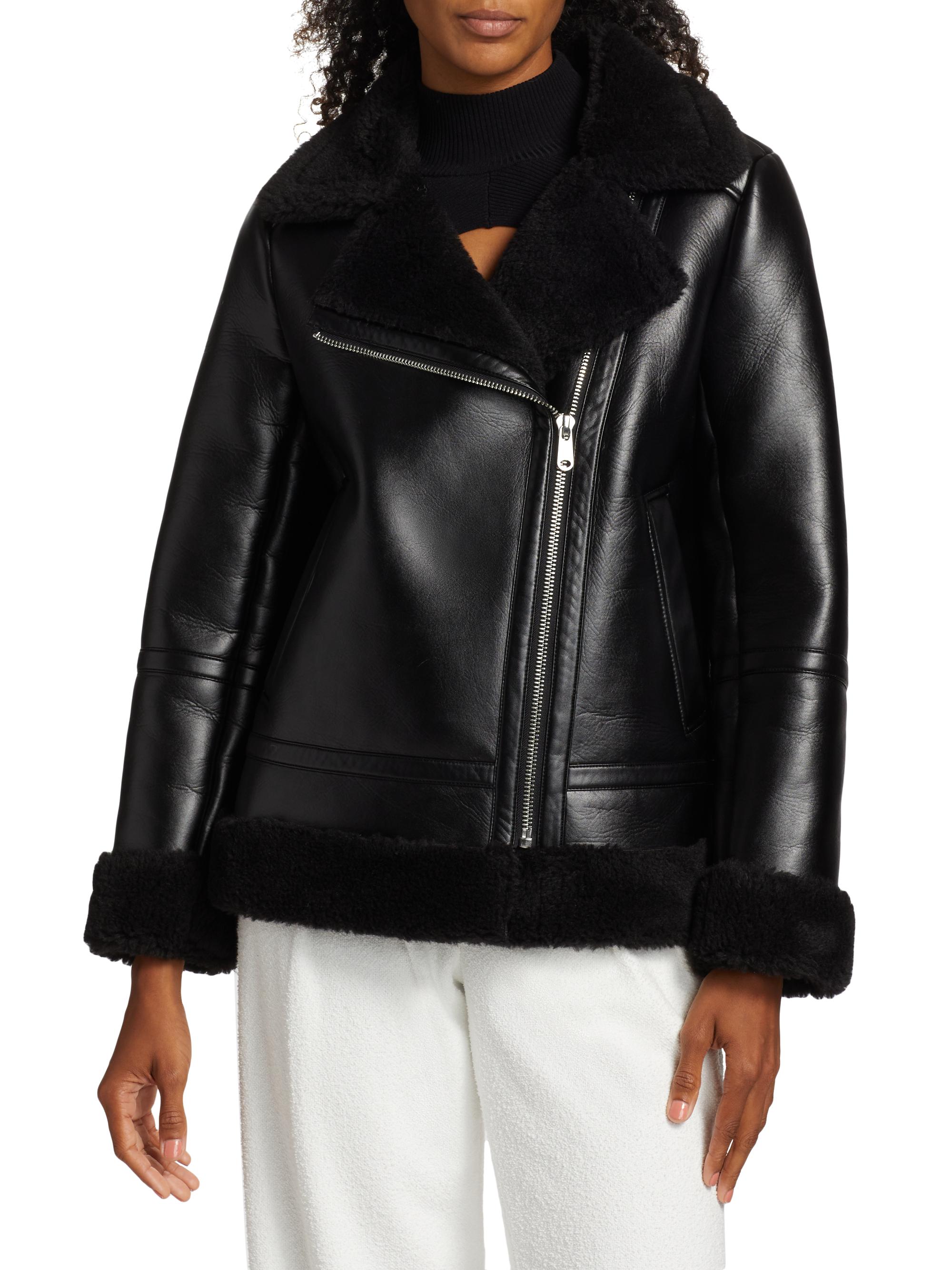 Mercer Collective Amy Faux Leather Moto Jacket | Saks Fifth Avenue
