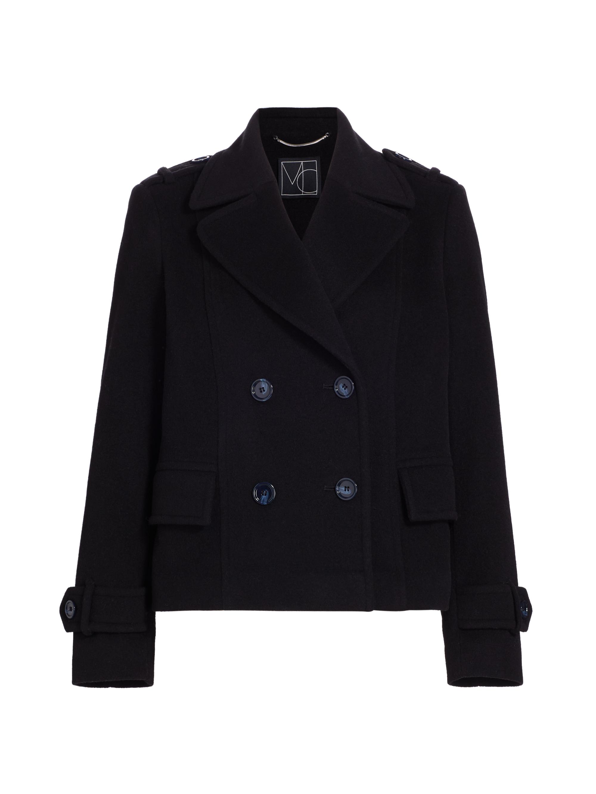 Mercer Collective Women's Scottie Cropped Wool Coat - Black