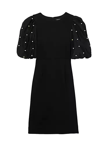 Kate Spade Bow Embellished Fit and Flare Dress, Black - Size 00