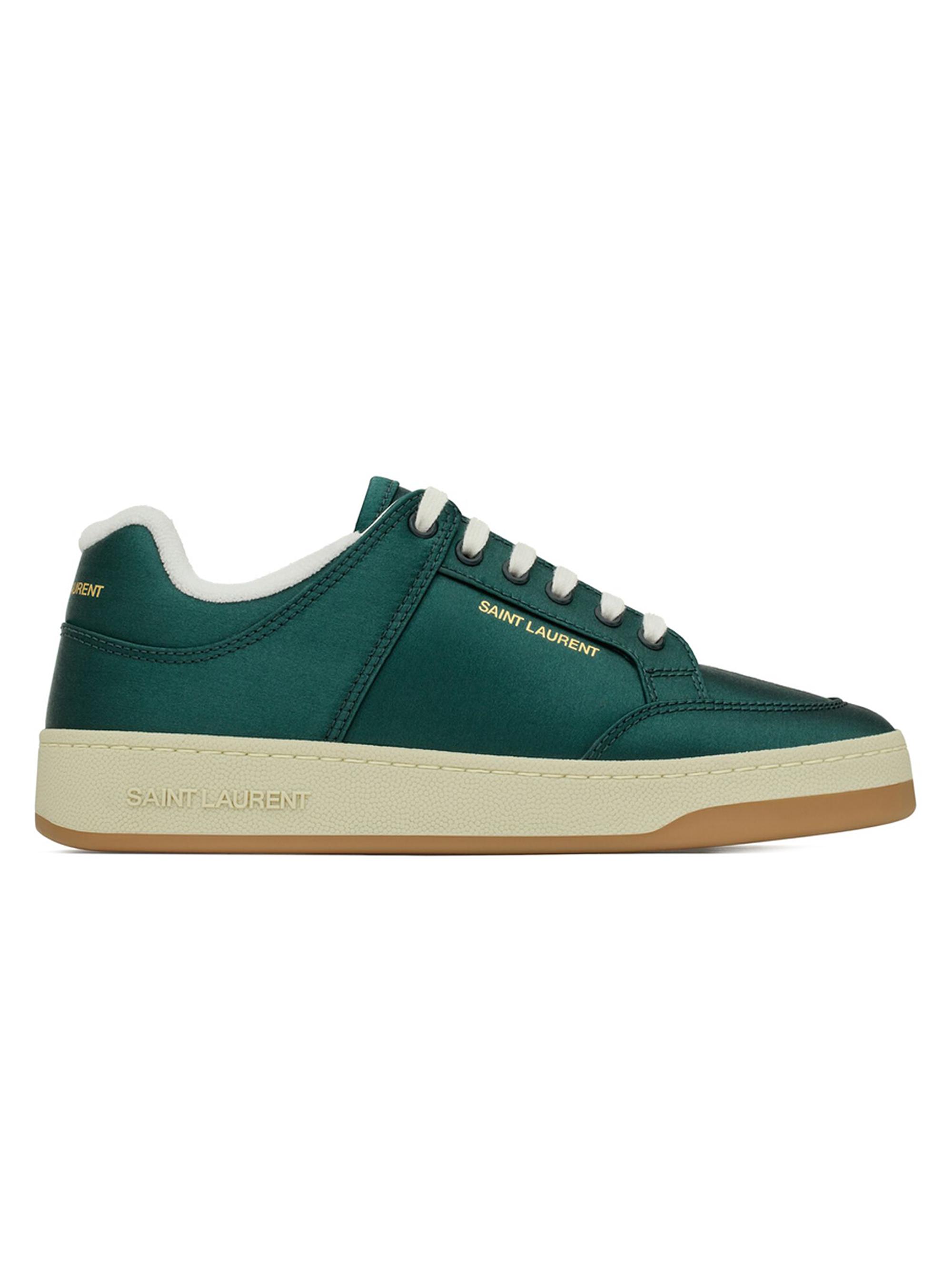 Saint Laurent Women's SL/61 Sneakers In Satin Crepe - Green