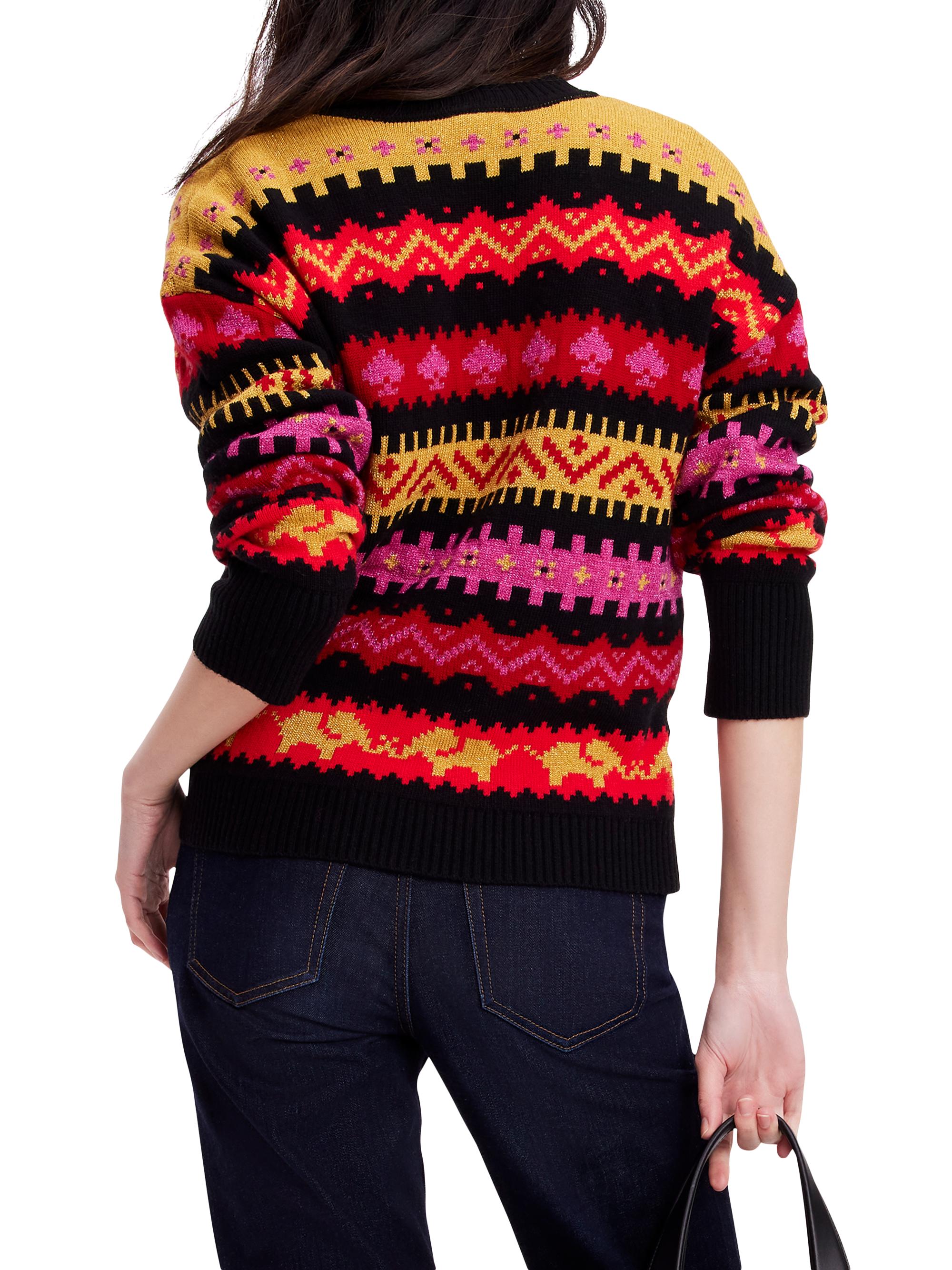kate spade new york Mainline Carnival Fair Isle Wool-Blend Sweater