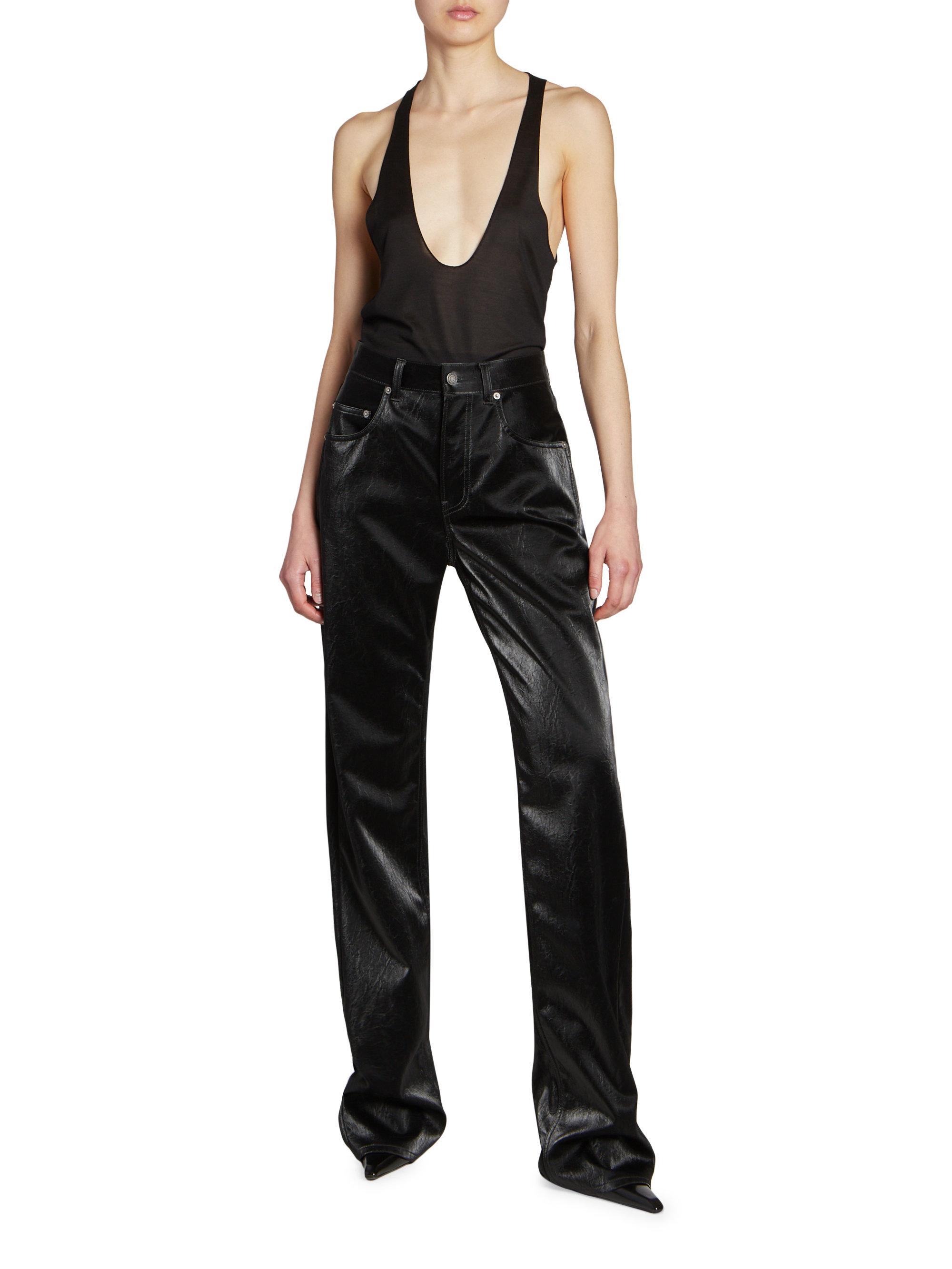 Saint Laurent Long Extreme Baggy Jeans In Crinkle | Saks Fifth Avenue