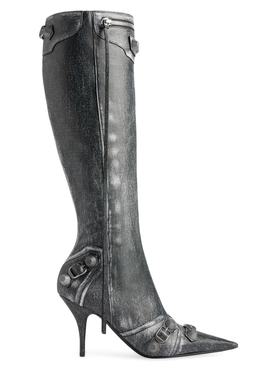 【BALENCIAGA】90mm デニムプリントカゴールブーツ 0400019901490?wid=900
