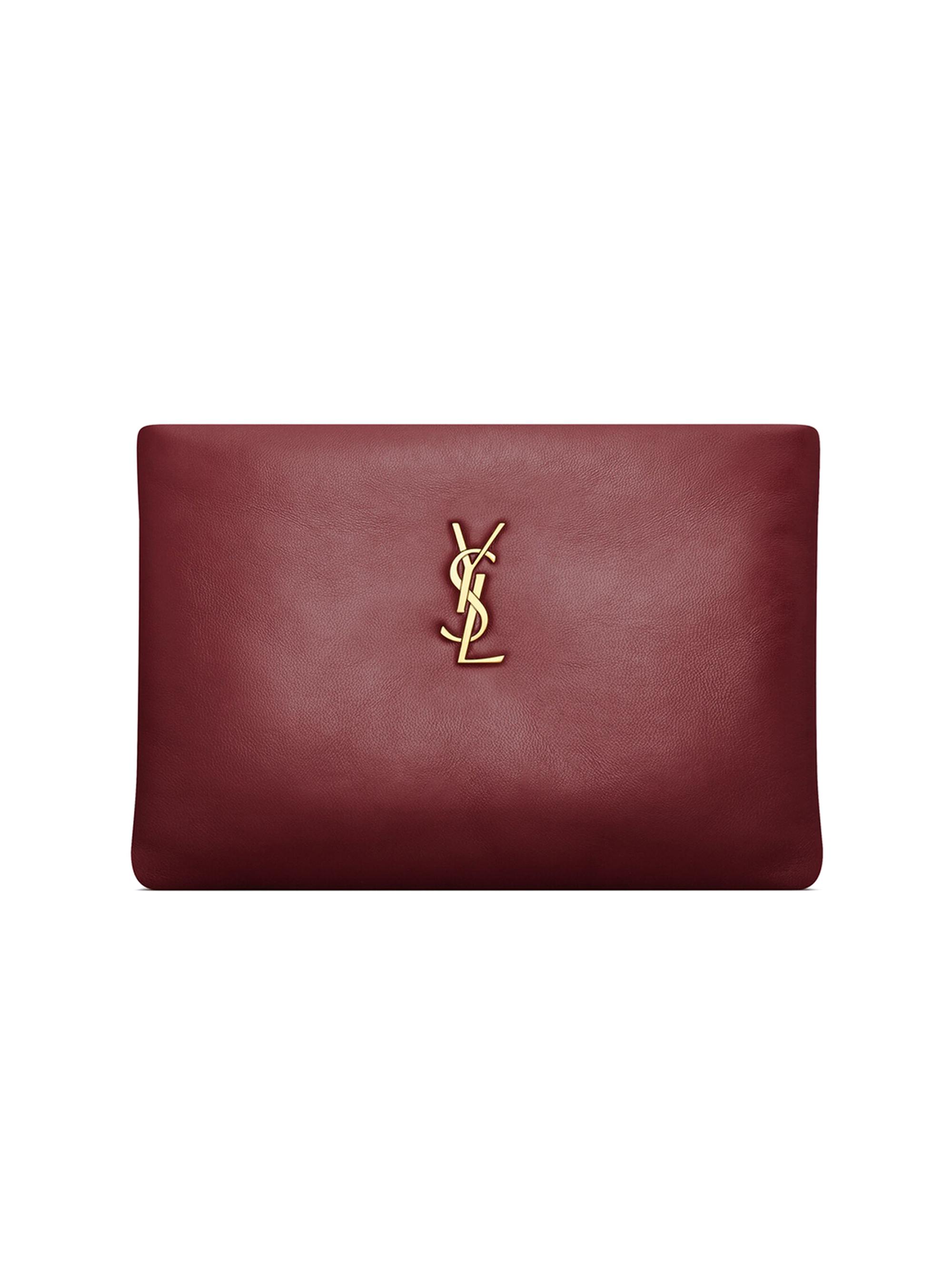 Saint Laurent Women's Calypso Small Pouch In Lambskin - Black