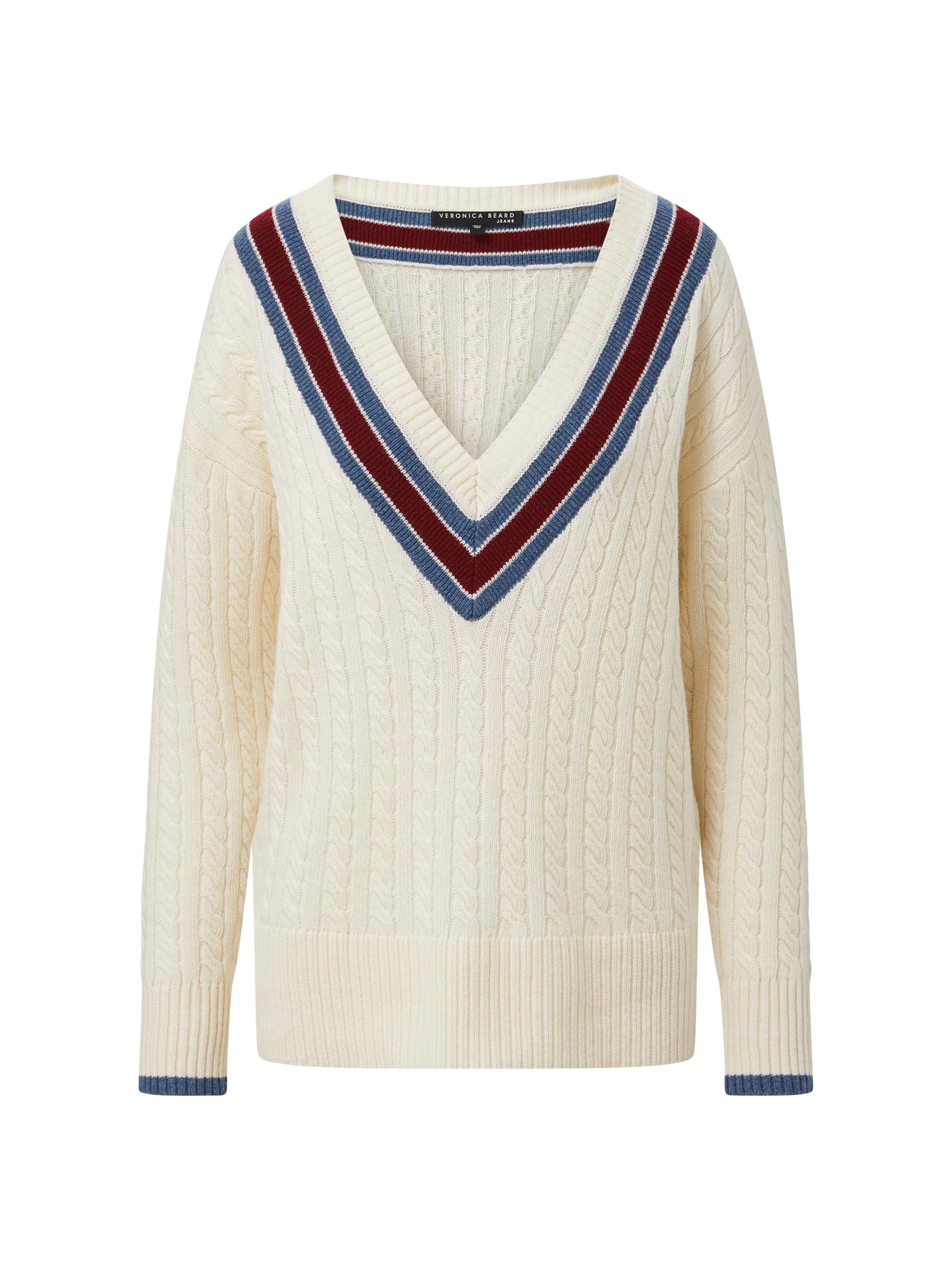 Veronica Beard Women's Sibley Wool-Blend Cable-Knit Sweater -  Multi