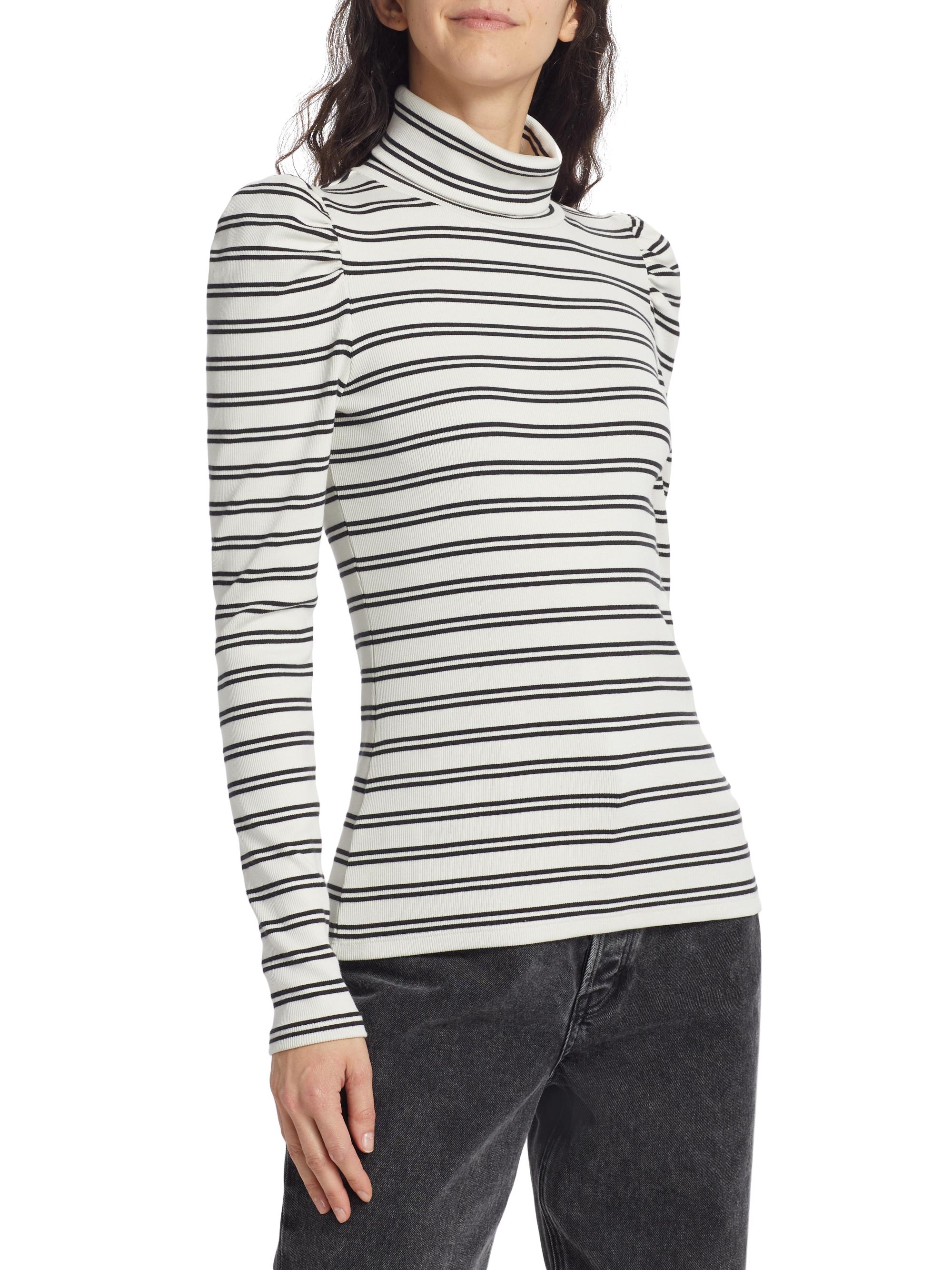Veronica Beard Cedar Striped Turtleneck Top | Saks Fifth Avenue