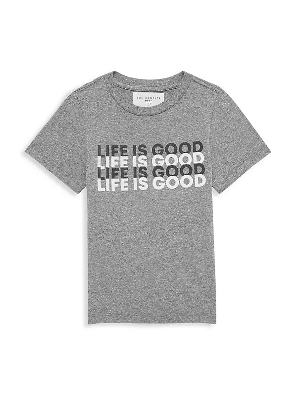 Little Kid's & Kid's 'Life Is Good' Crewneck T-Shirt