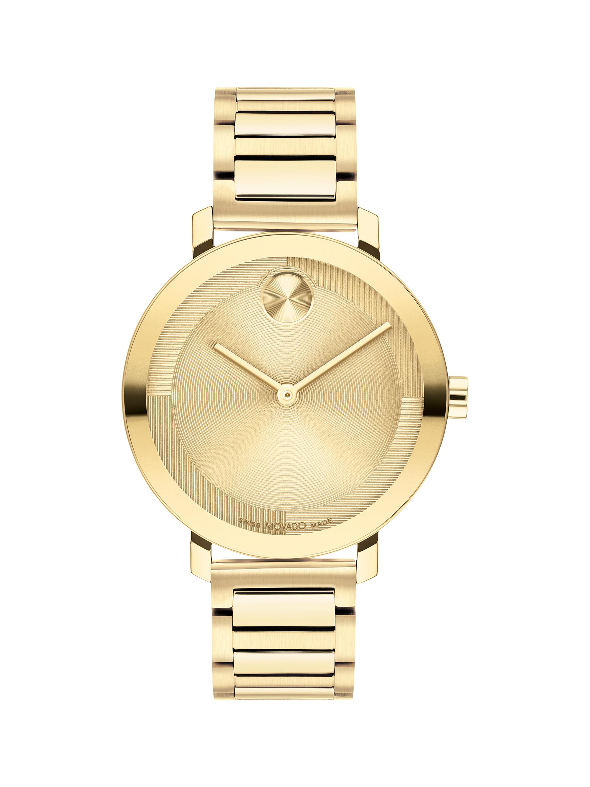 Movado Bold Evolution 2.0 Goldtone Ion-Plated Stainless Steel Watch - 34mm Case Movado Bold Evolution 2.0 Gold Pave Crystal Dial Gold Tone  main image 4