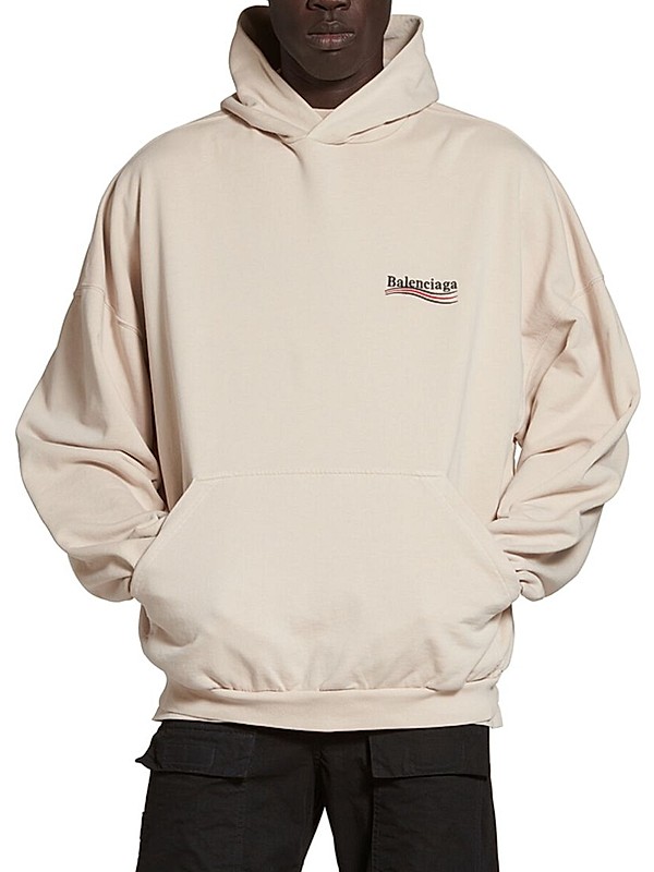 Shop Balenciaga Political Campaign Oversized Hoodie Shop Balenciaga Political Campaign Oversized Hoodie
