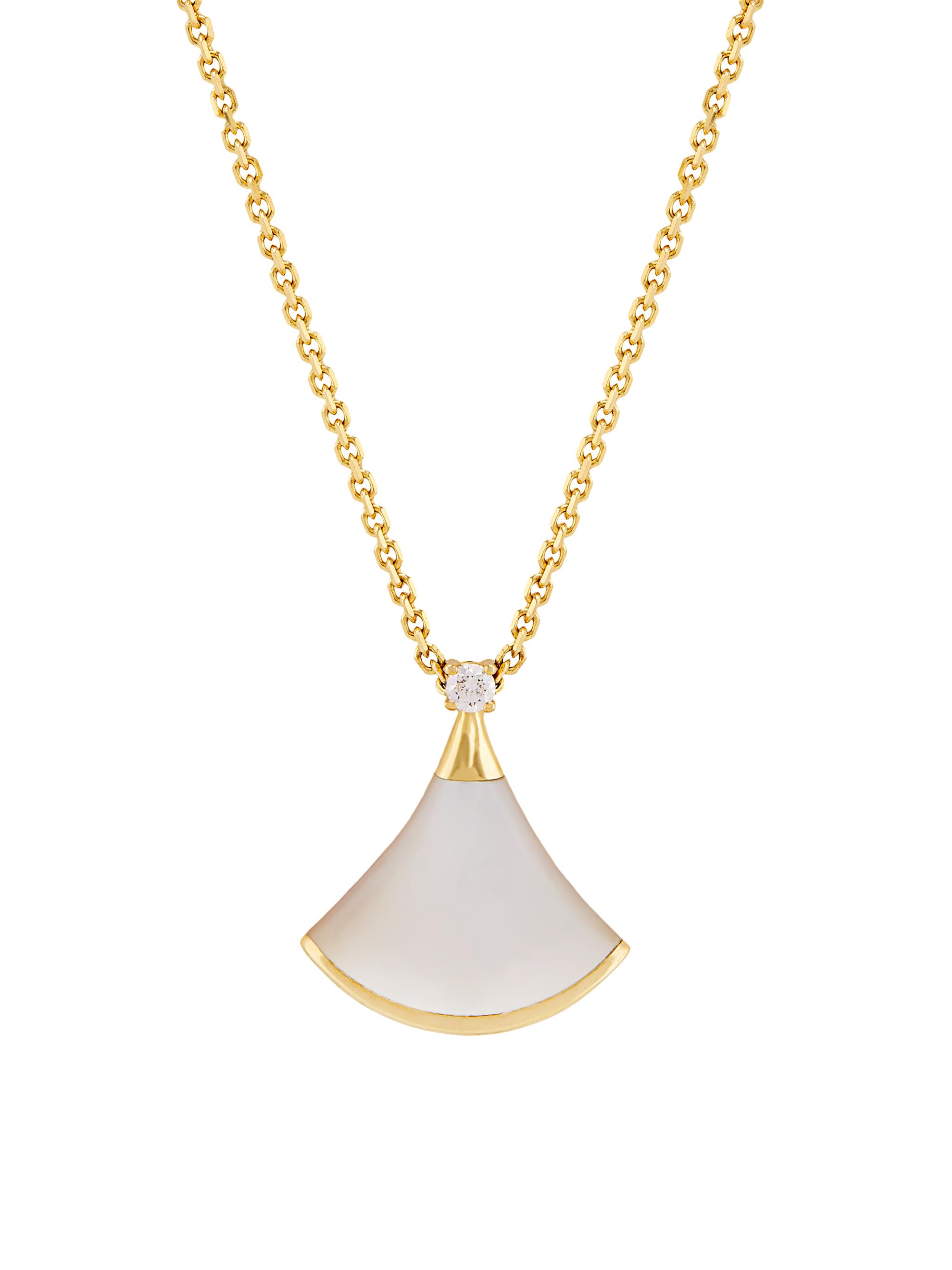 BVLGARI Women's Divas' Dream 18K Yellow Gold, Mother-Of-Pearl, & Diamond Pendant Necklace