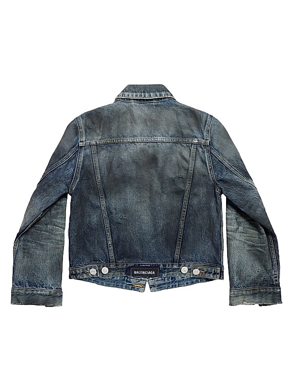 Shop Balenciaga Shrunk Denim Jacket | Saks Fifth Avenue Shop Balenciaga Shrunk Denim Jacket | Saks Fifth Avenue