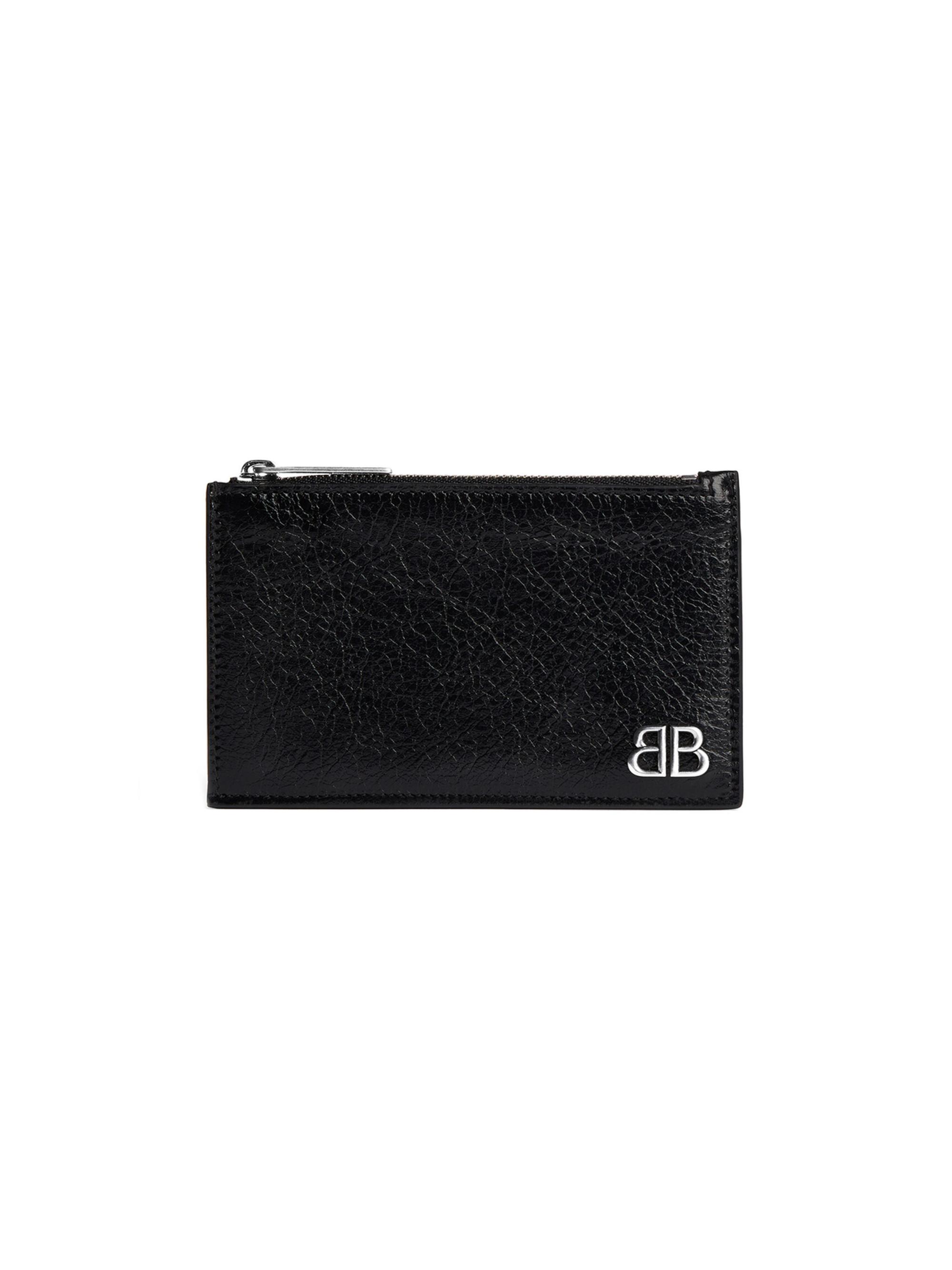 Balenciaga Men's Monaco Long Coin And Card Holder - Black