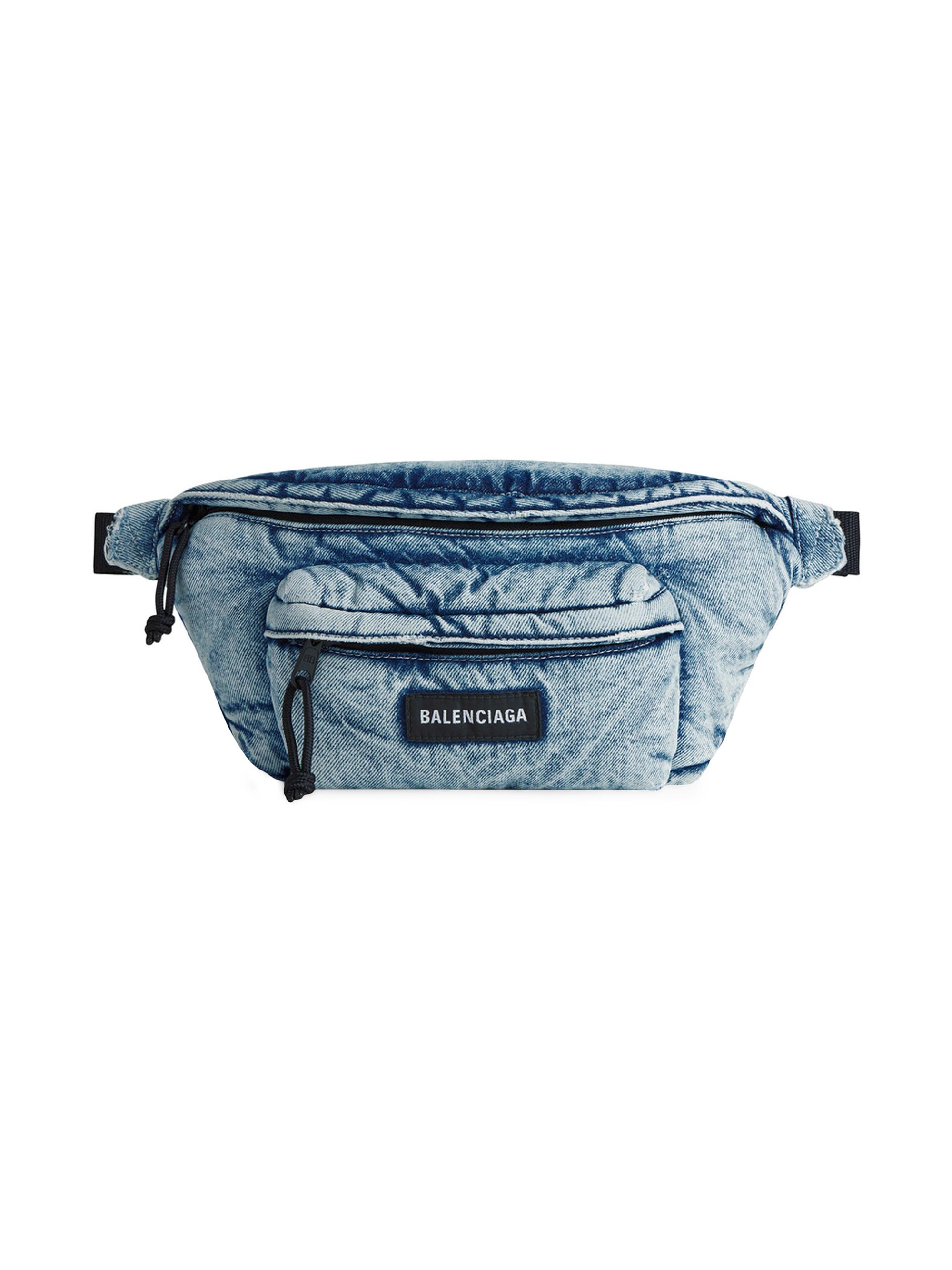Balenciaga Men's Explorer Beltpack Denim - Faded Blue