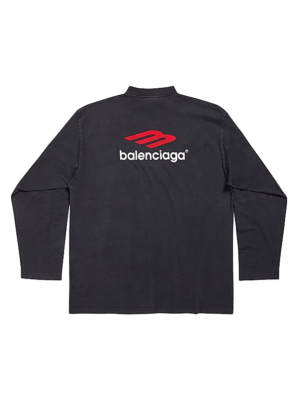 Shop Balenciaga 3B Sports Icon Long Sleeve T-Shirt Oversized Shop Balenciaga 3B Sports Icon Long Sleeve T-Shirt Oversized