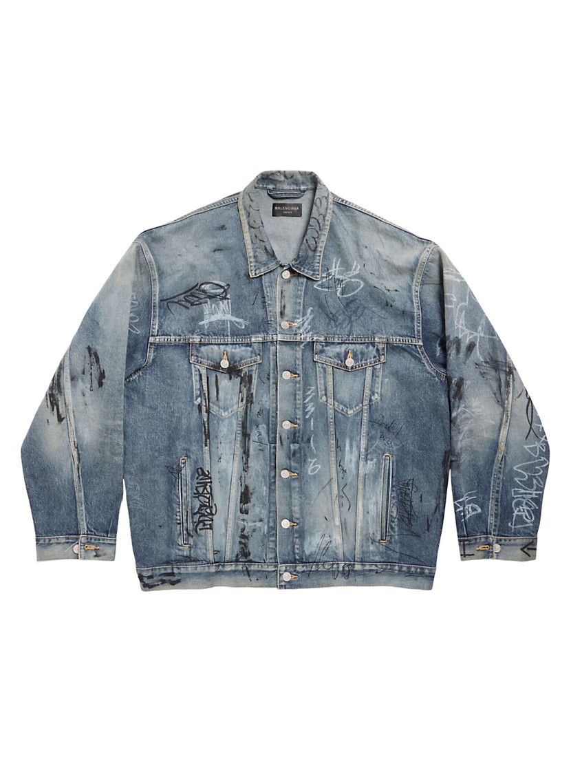Shop Balenciaga Graffiti Oversized Jacket | Saks Fifth Avenue Shop Balenciaga Graffiti Oversized Jacket | Saks Fifth Avenue