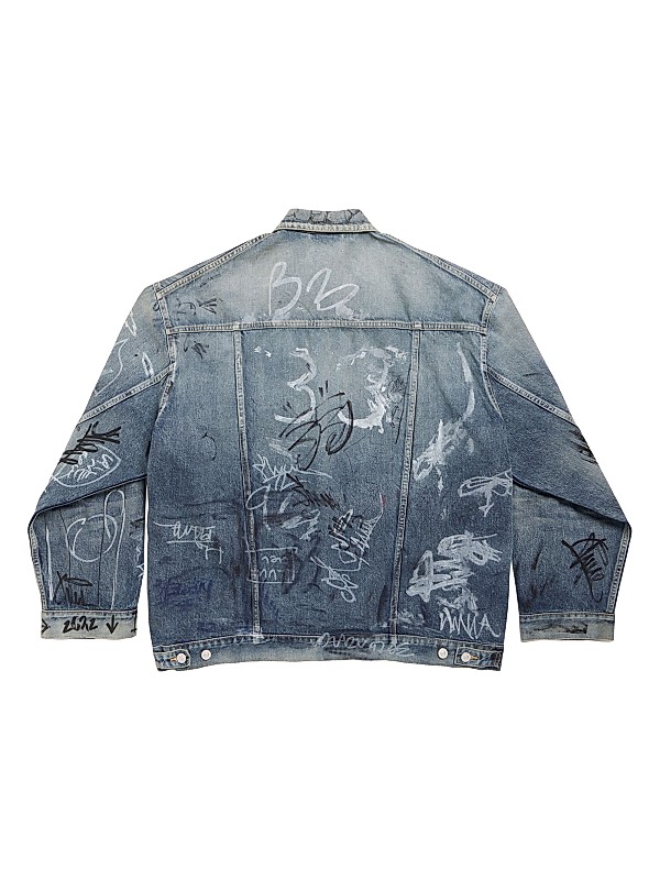 Shop Balenciaga Graffiti Oversized Jacket | Saks Fifth Avenue Shop Balenciaga Graffiti Oversized Jacket | Saks Fifth Avenue