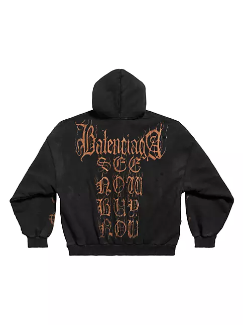 GINGER掲載商品】 metal vetements - Balenciaga logo xs hoodie