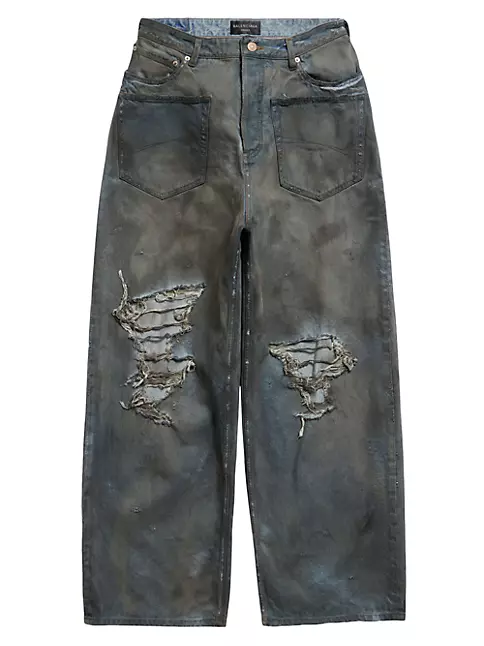 Balenciaga Patched Pockets Baggy Jeans