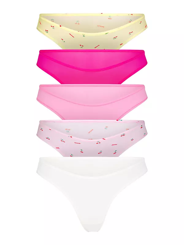 SKIMS Thong Pack, Pink, 3X, Fits Everybody in 2023