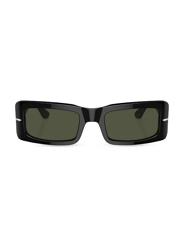 Persol Men's 54mm Francis Rectangular Sunglasses - Black One-Size