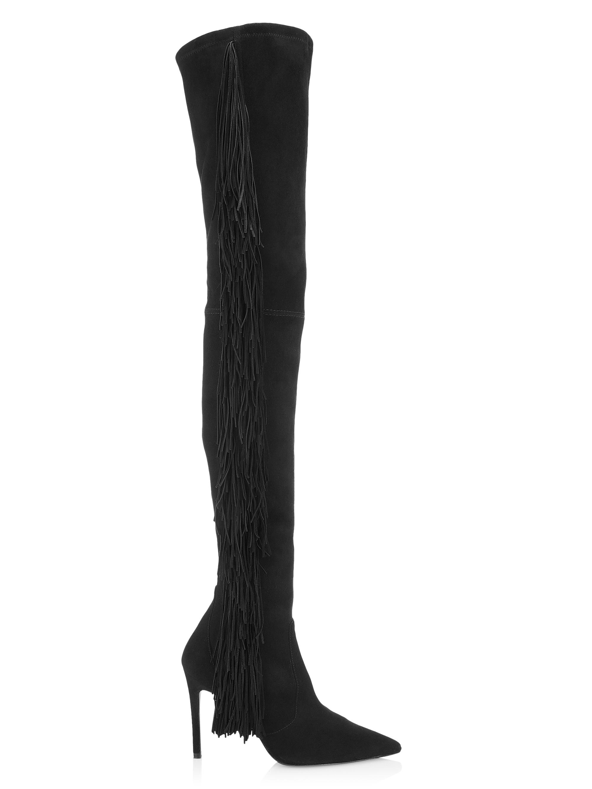 Stuart Weitzman Ultrastuart Fringe 100MM Suede Over-The-Knee