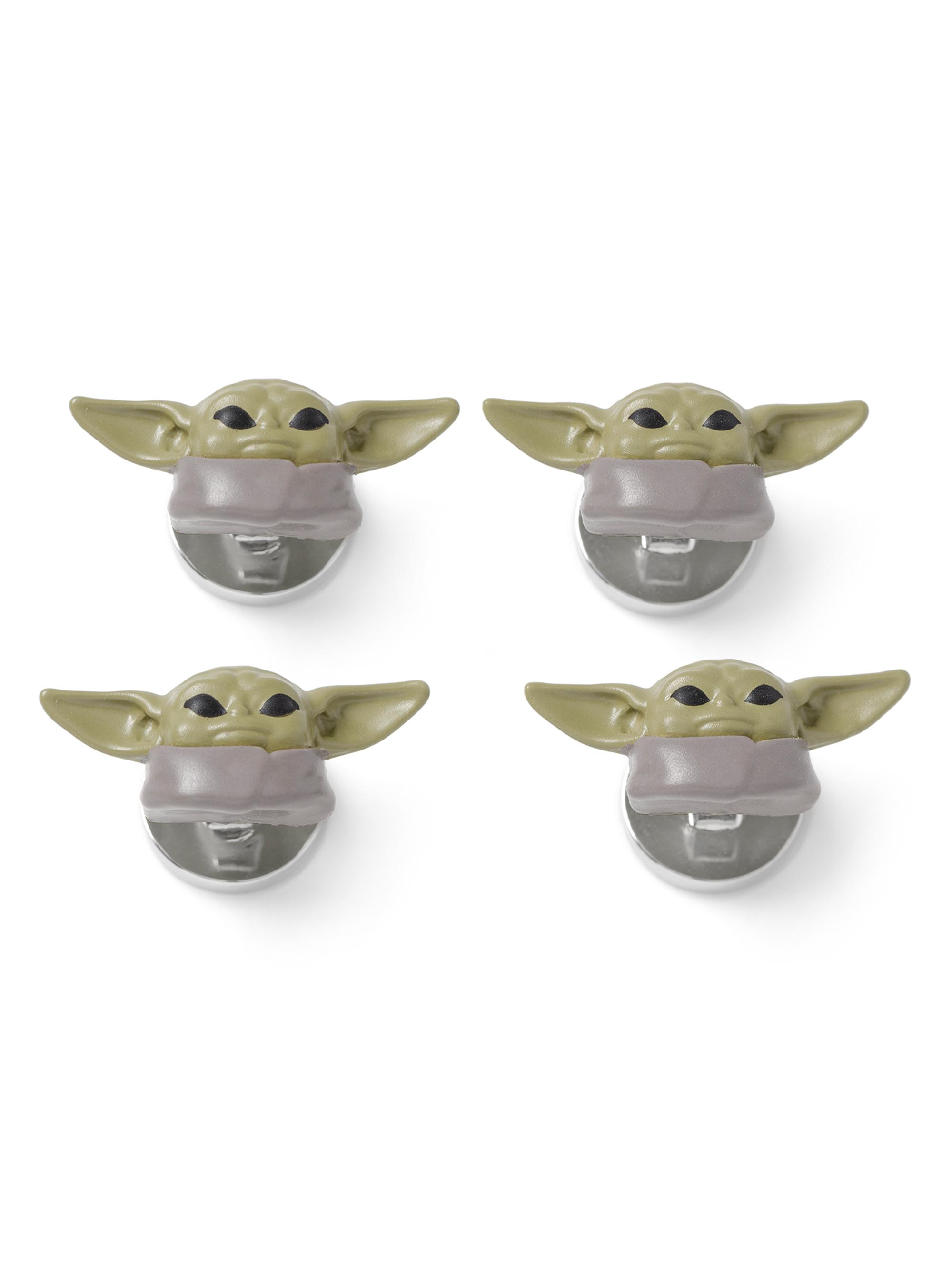 Cufflinks, Inc. Men's Star Wars 3D Grogu Metal Stud Set - Green