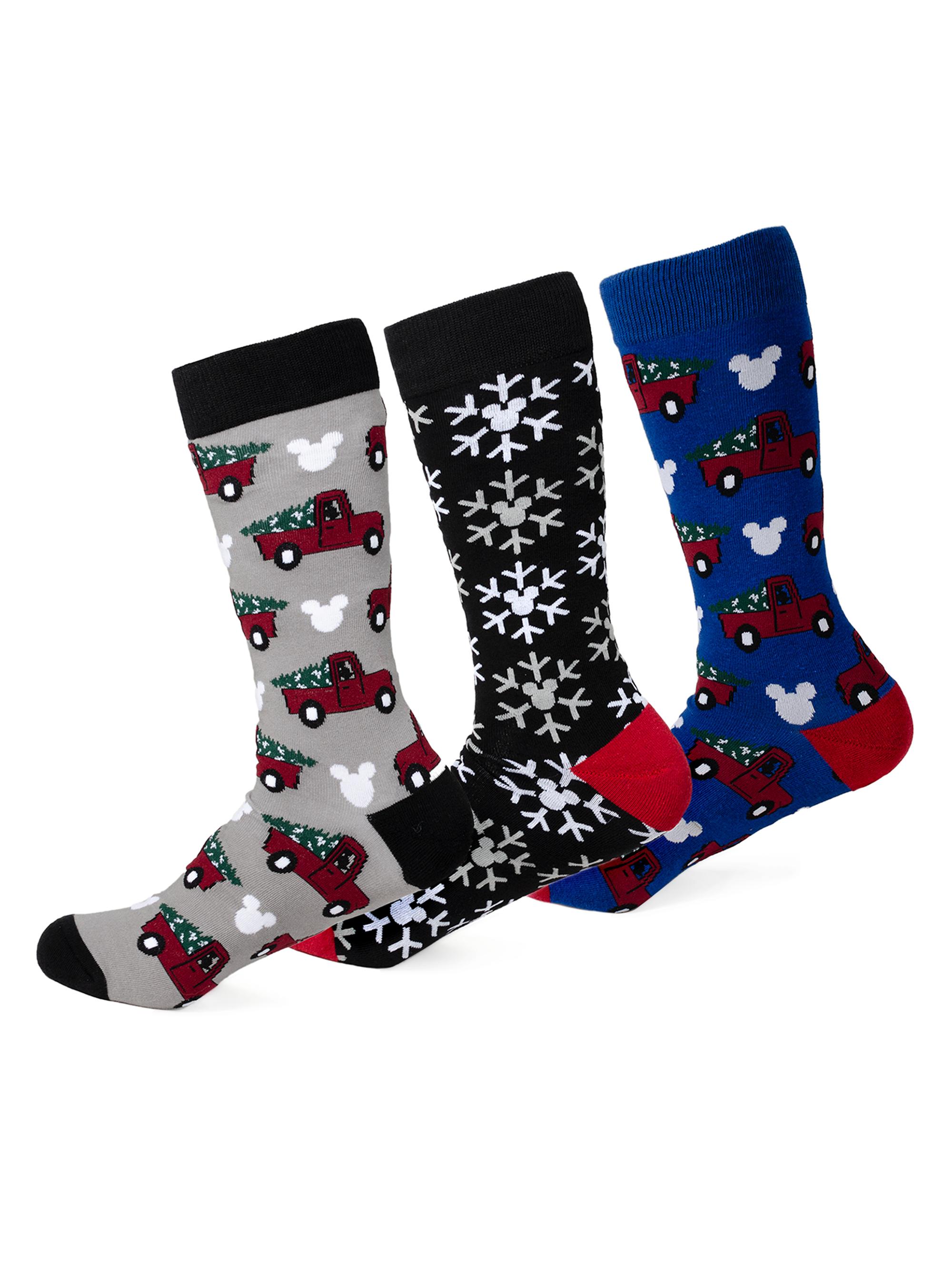 Cufflinks, Inc. Men's Disney 3-Pack Mickey Silhouette Socks