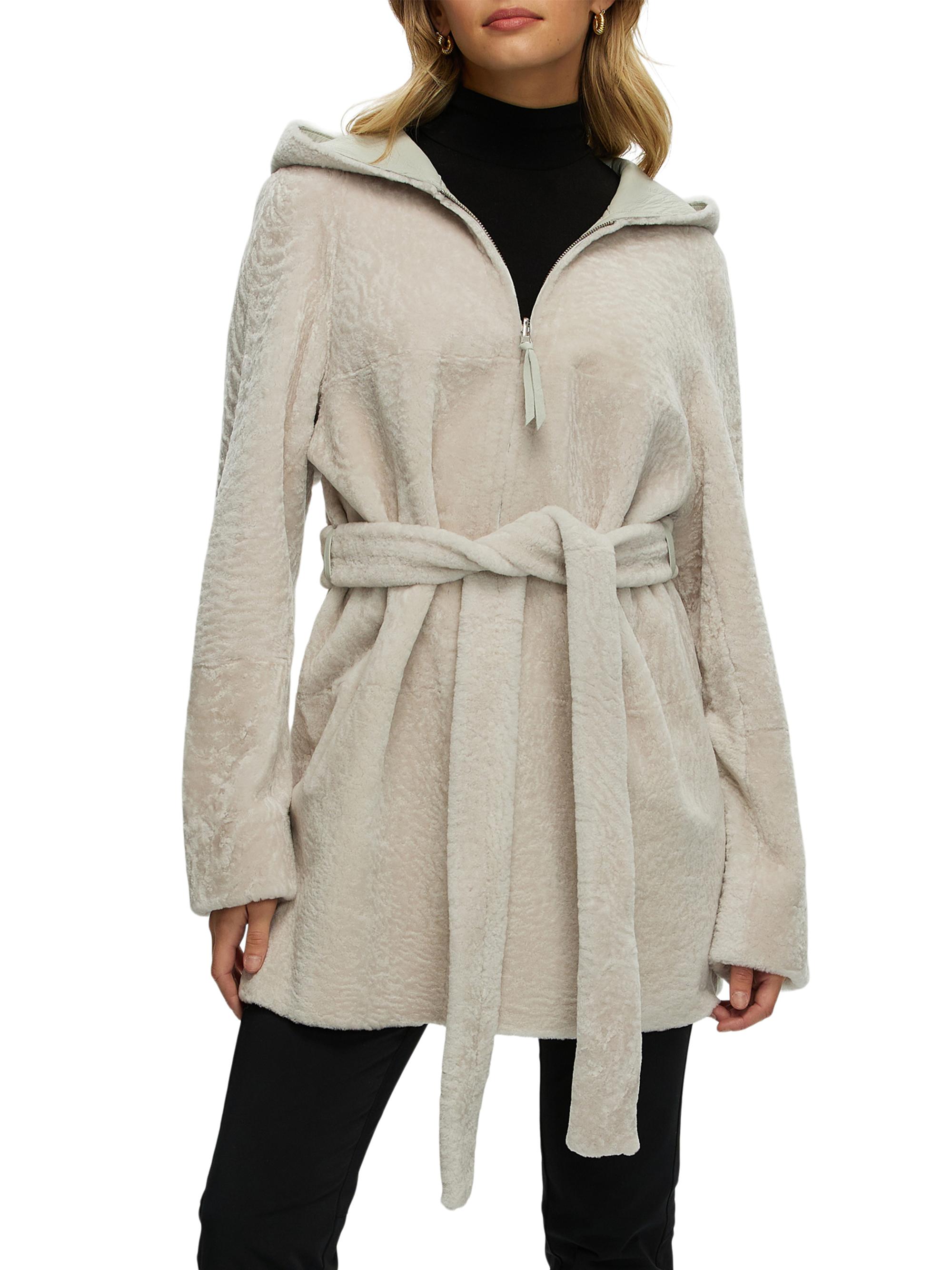Gorski Reversible Textured Shearling Lamb Zip Parka | Saks Fifth