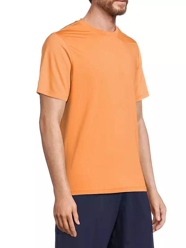 Slim-Fit Active Perforated-Sleeve T-Shirt