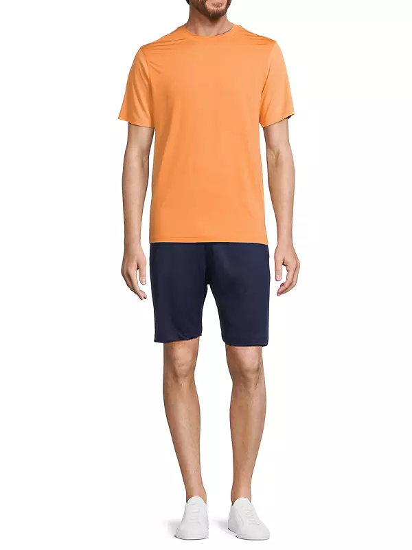 Slim-Fit Active Perforated-Sleeve T-Shirt