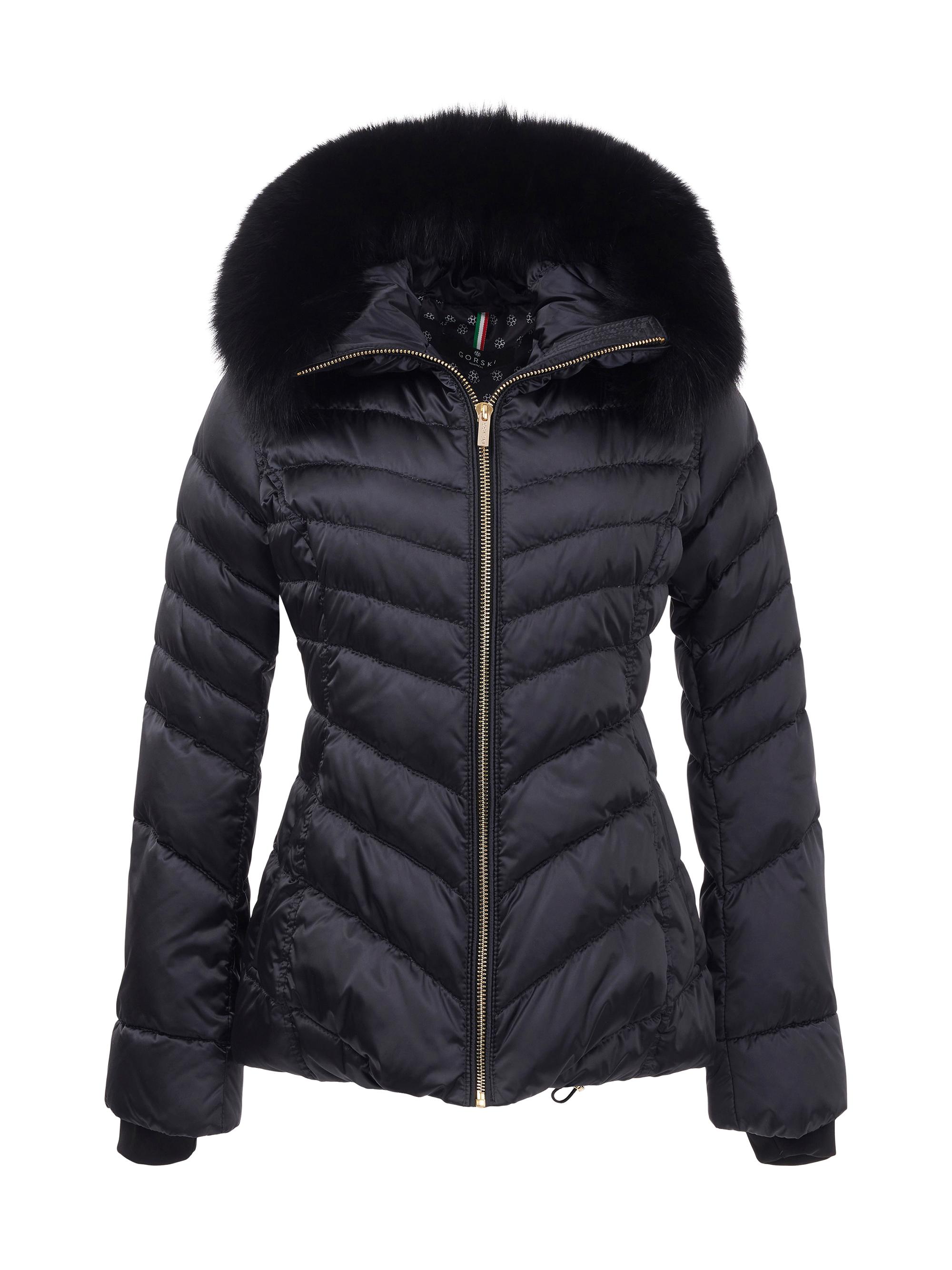 Gorski Women's Apres Ski Chevron Jacket - Black