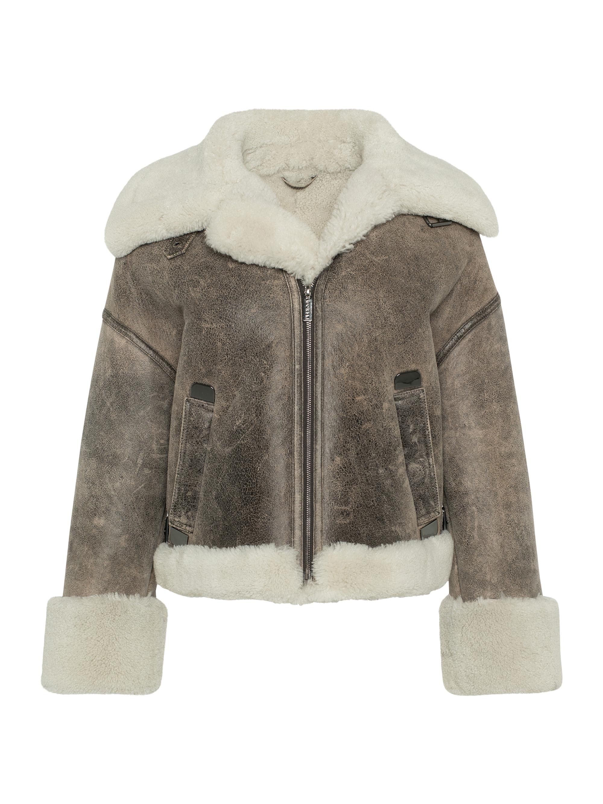 Gorski Women's Shearling Lamb Jacket - Brown