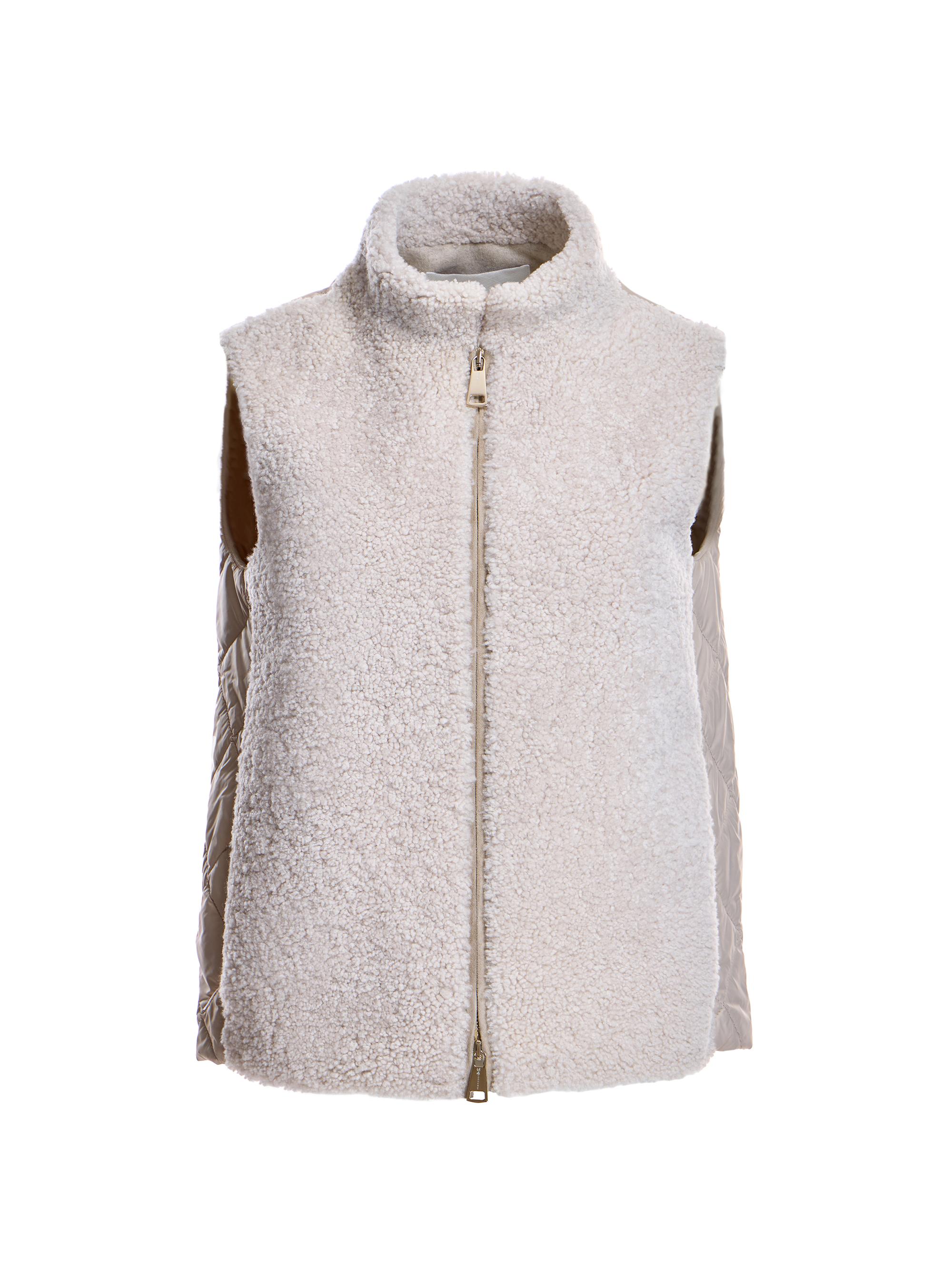 Maximilian Women's Shearling & Quilted Wool Vest - Angora
