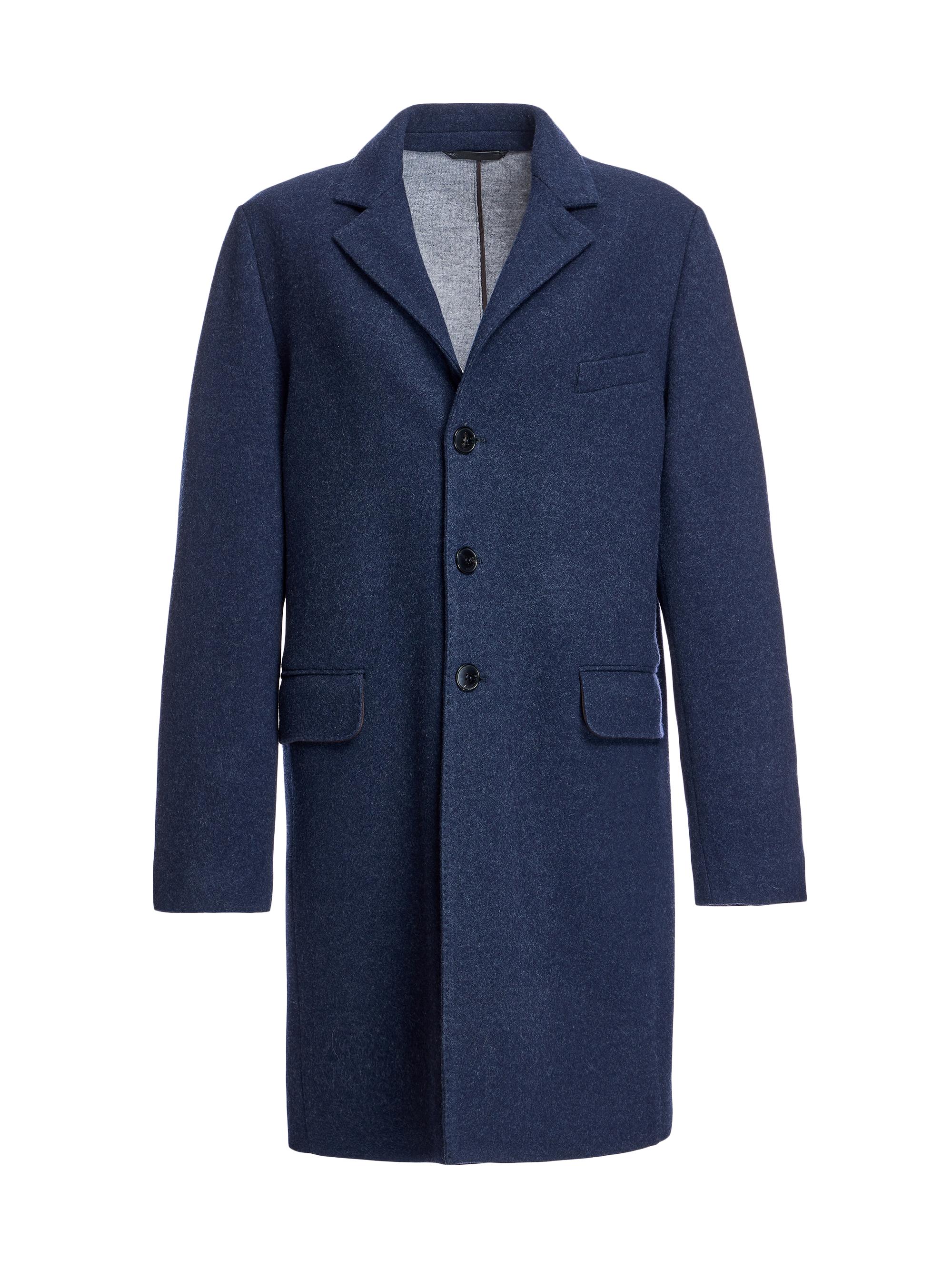 Maximilian Men's Wool & Cashmere Tailored Coat - Blue Grey