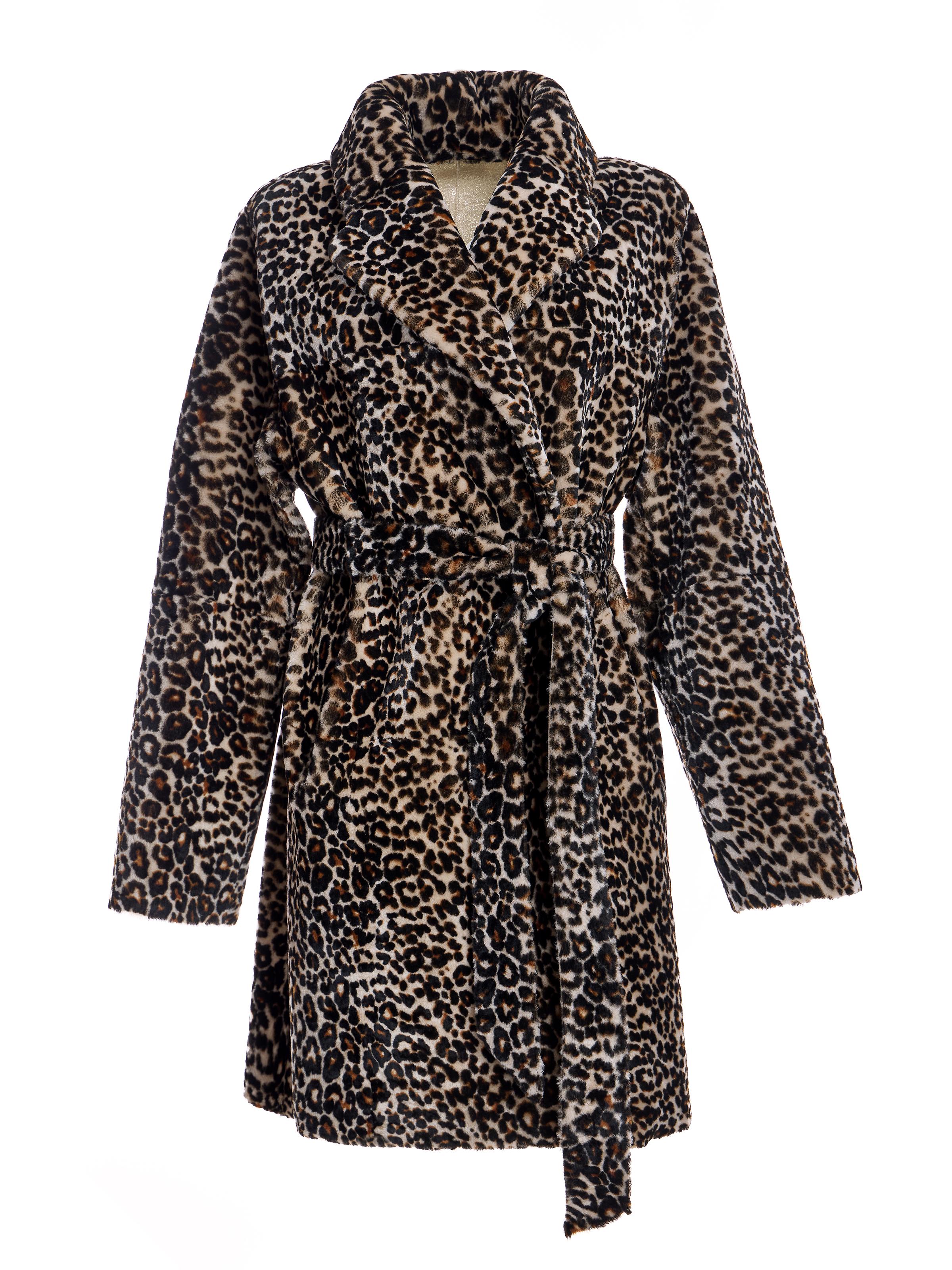 Maximilian Women's Reversible Leopard Shearling Coat - Leopard