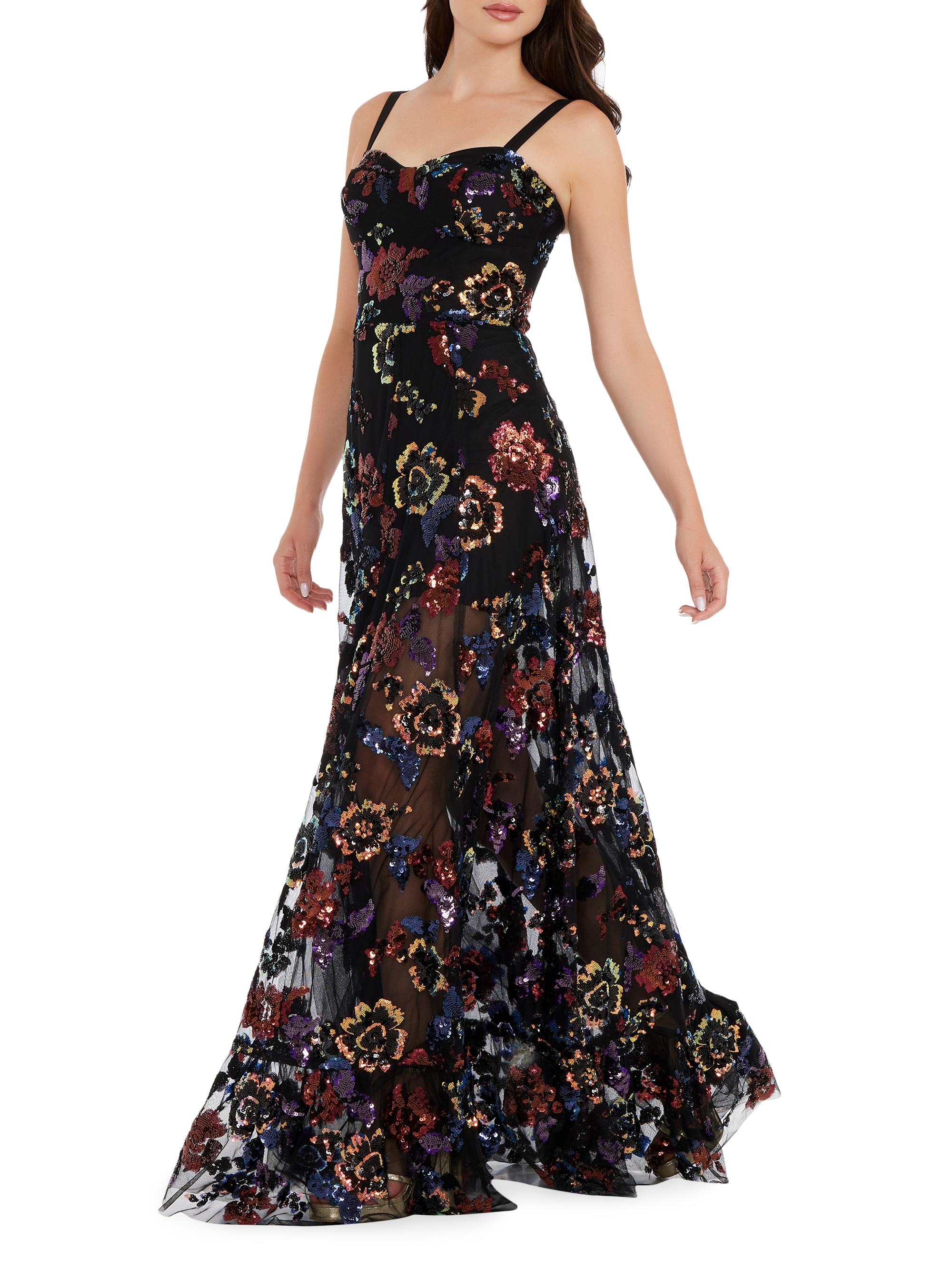 Dress The Population Anabel Sequin Mesh Maxi Dress Saks Fifth Avenue