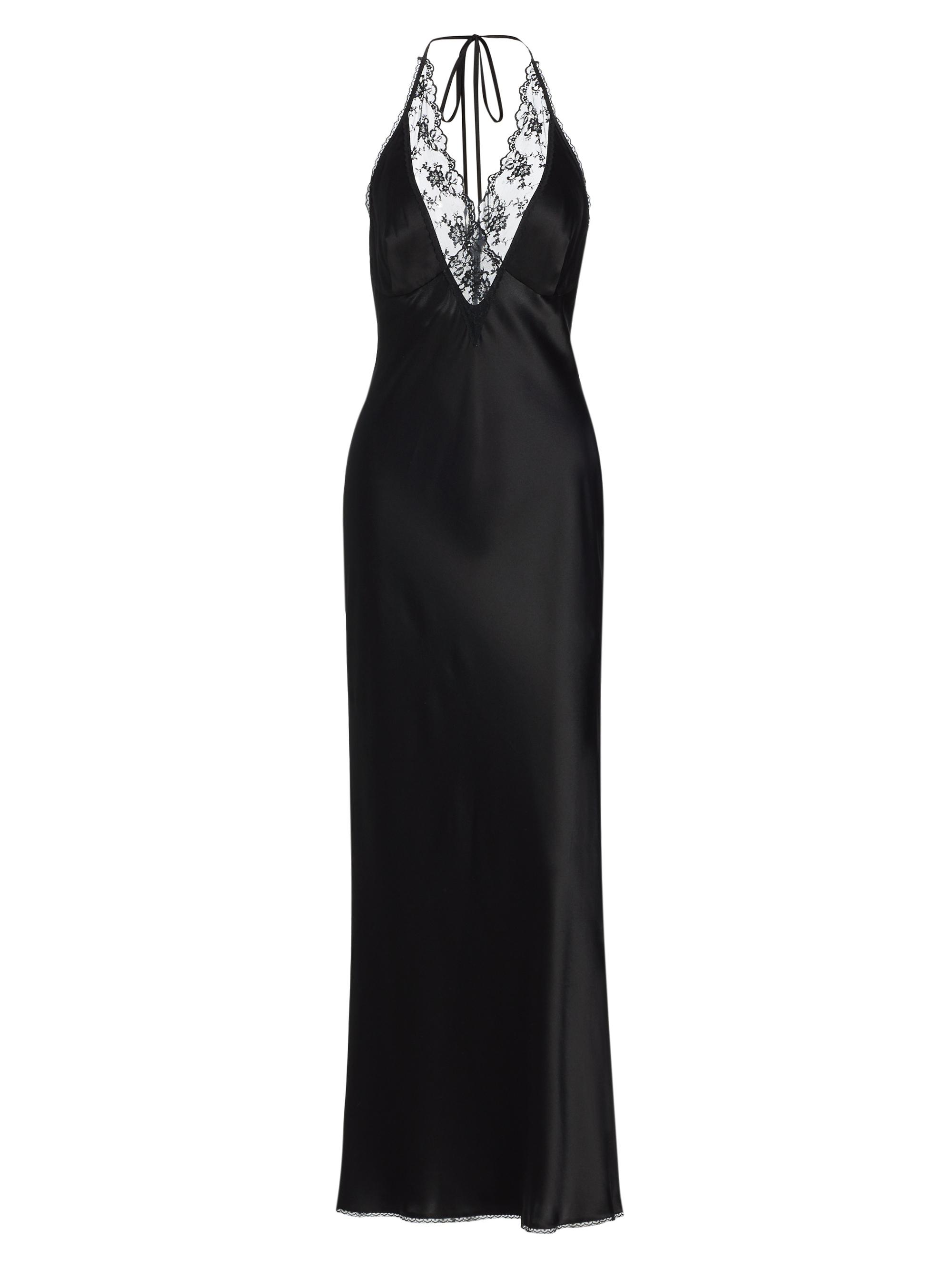 SIR. Women's Reflexión Aries Silk Halter Gown - Black