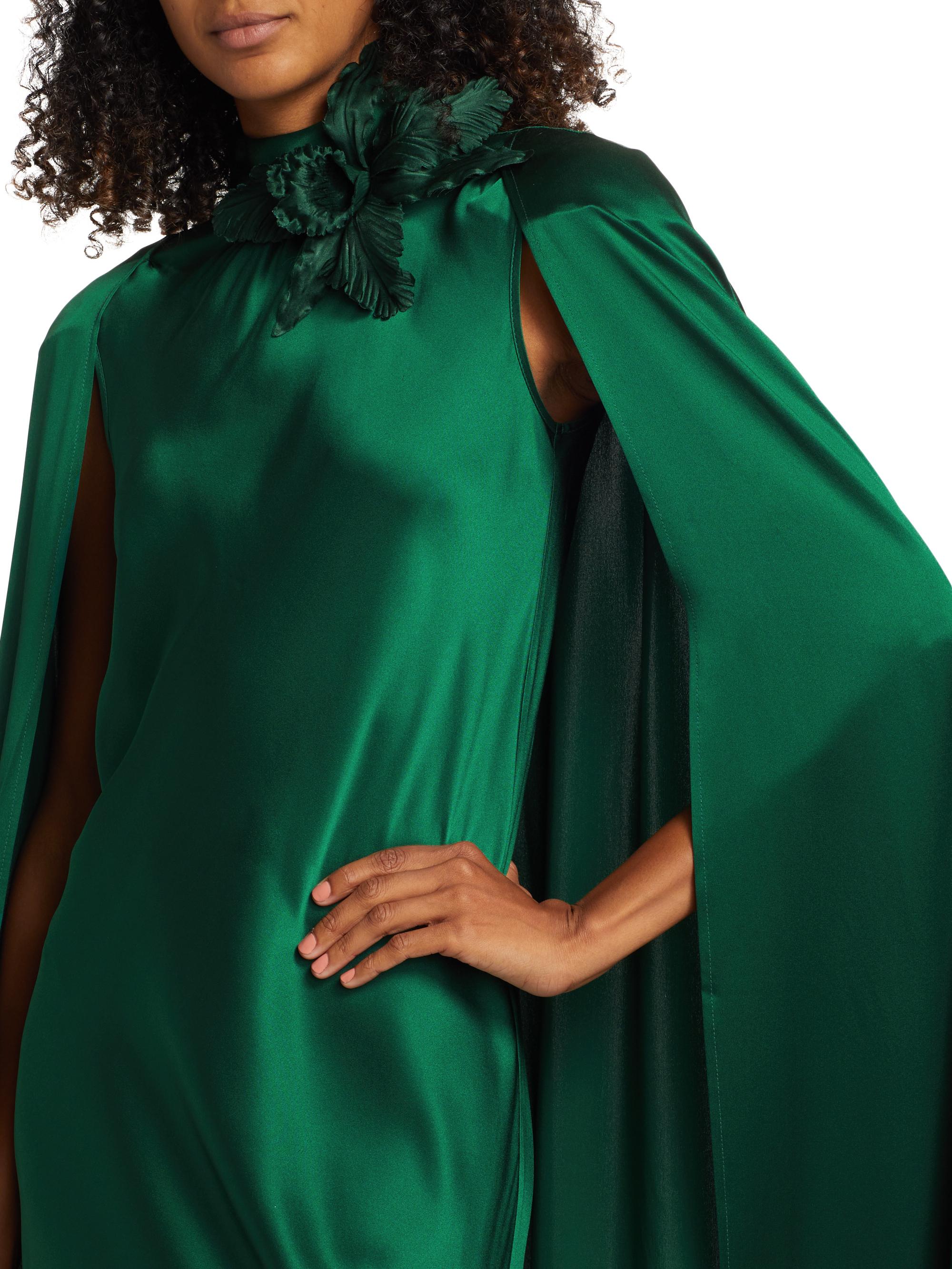 Rodarte Silk Cape Dress | Saks Fifth Avenue