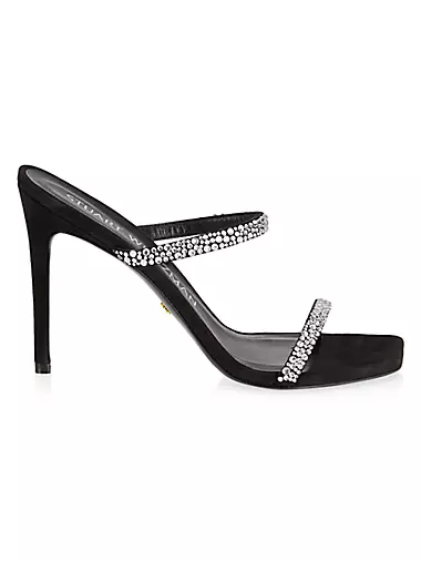 Aleena Royale 100MM Embellished Suede Sandals