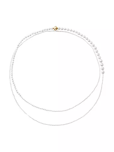Endless Colonnade Jardin De Peggy 14K Yellow Gold & Freshwater Pearl Necklace