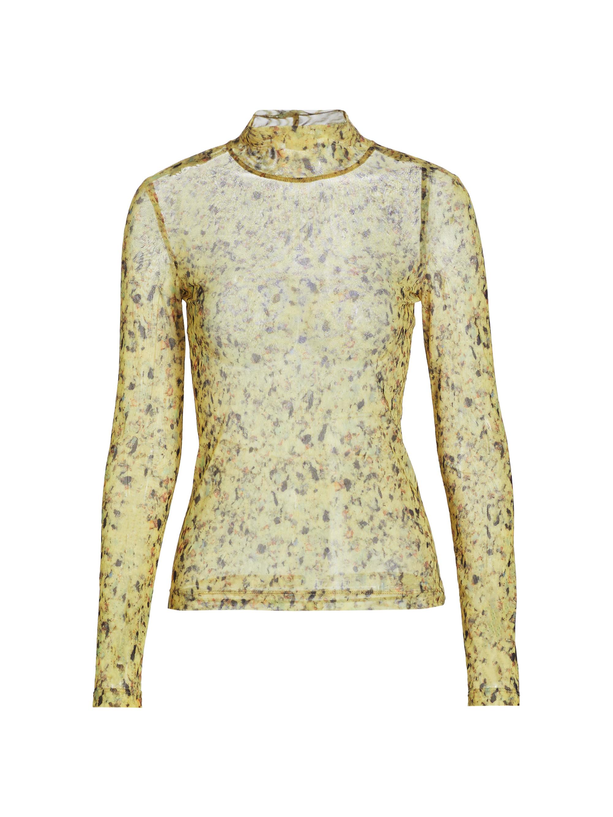 Rosetta Getty Women's Mesh Turtleneck Top