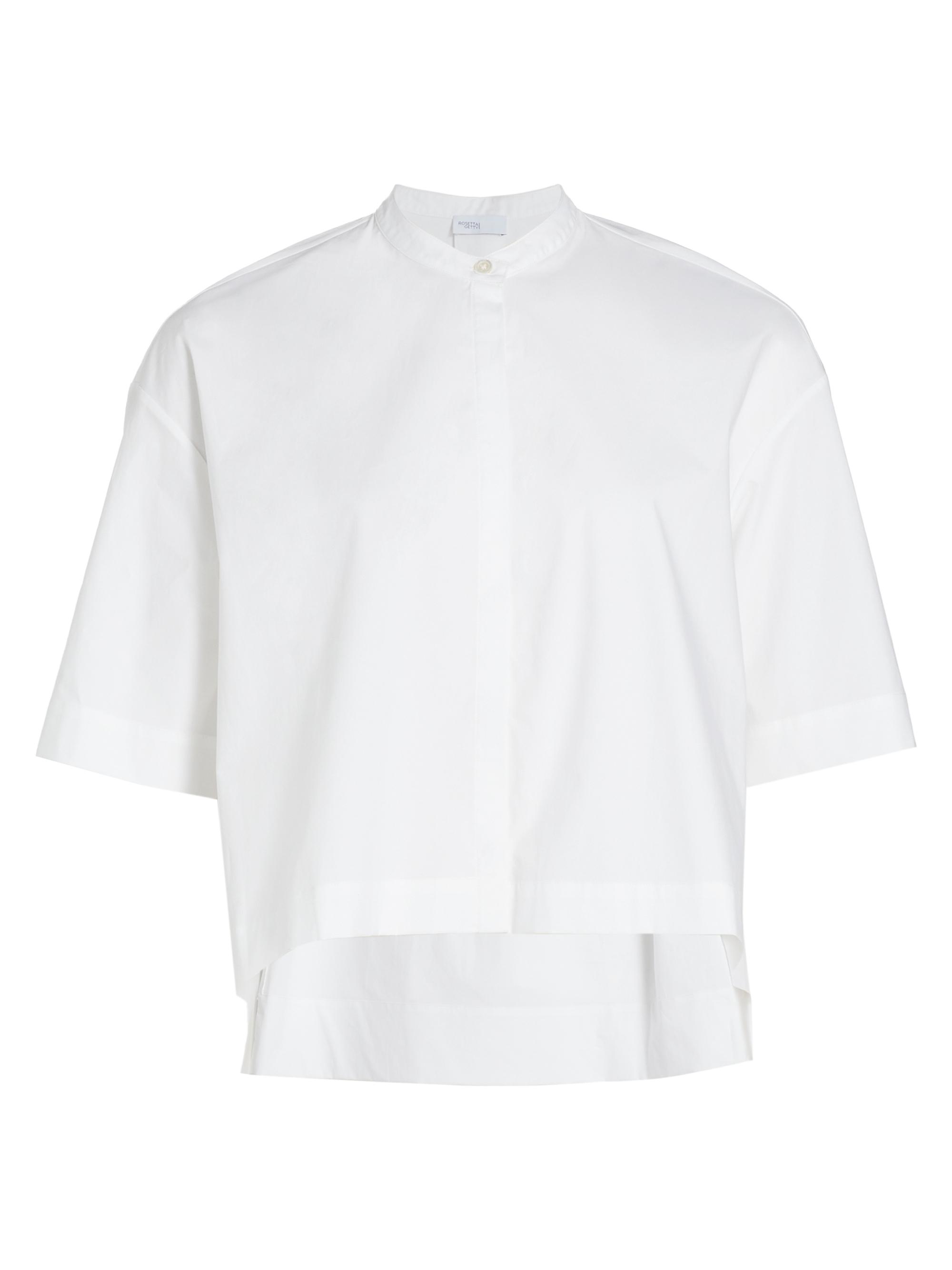 Rosetta Getty Women's Poplin Cropped Shirt - White