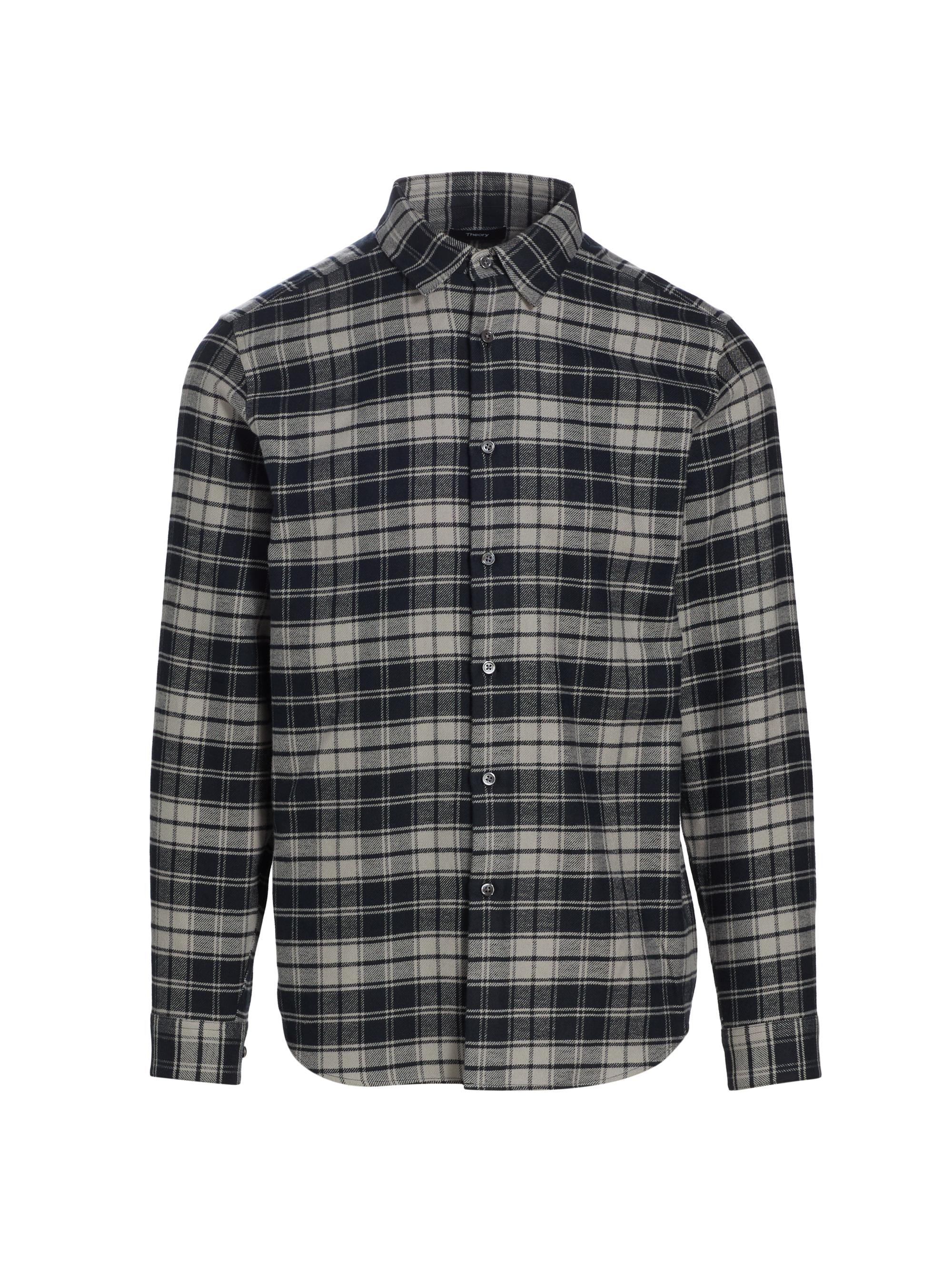 Theory Irving Plaid Flannel Shirt | Saks Fifth Avenue